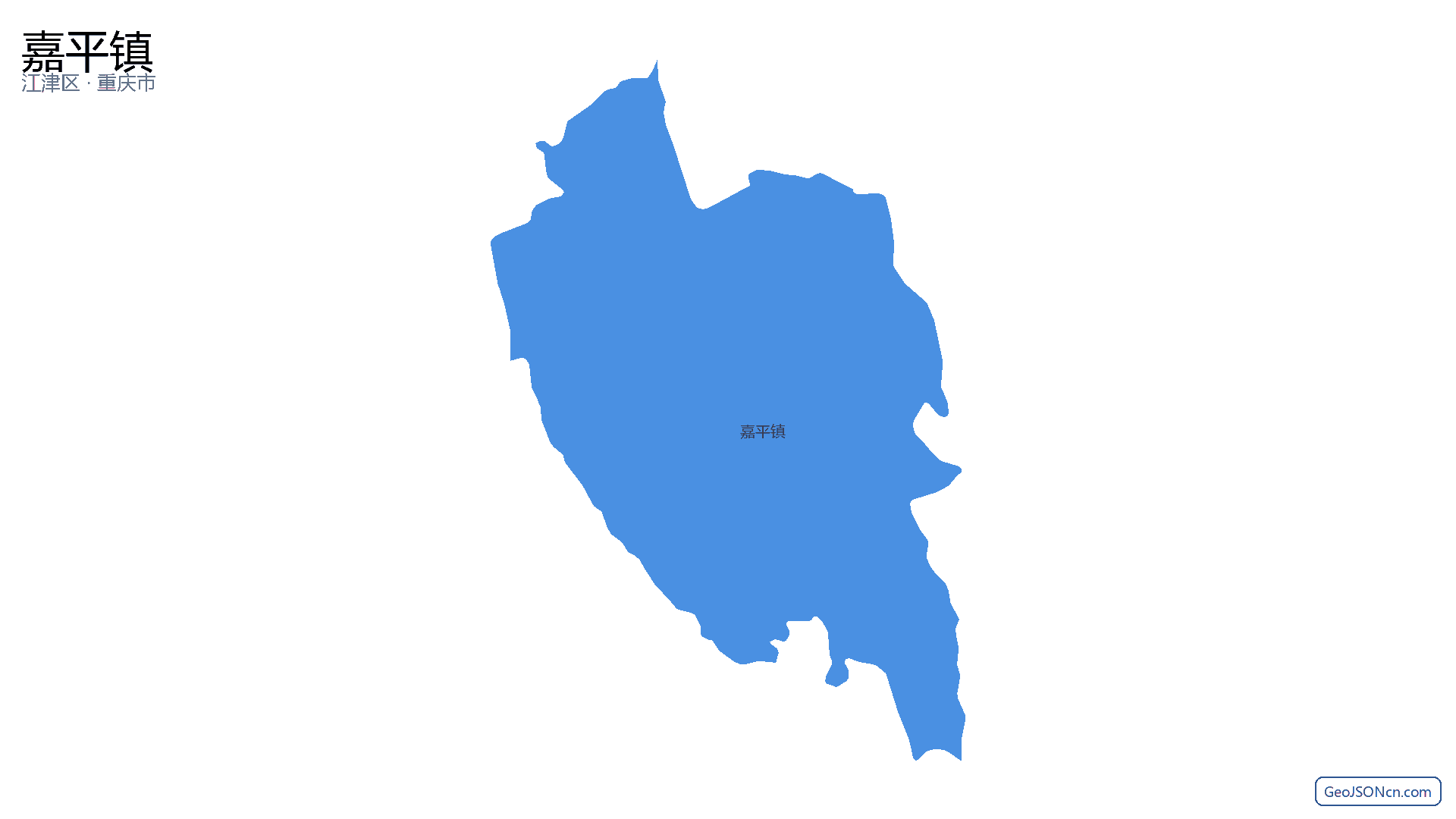 嘉平镇行政区划边界地图(江津区·重庆市),提供GeoJSON、SHP矢量边界数据下载及高清地图大图(PNG/JPG) - GeoJSONcn.com