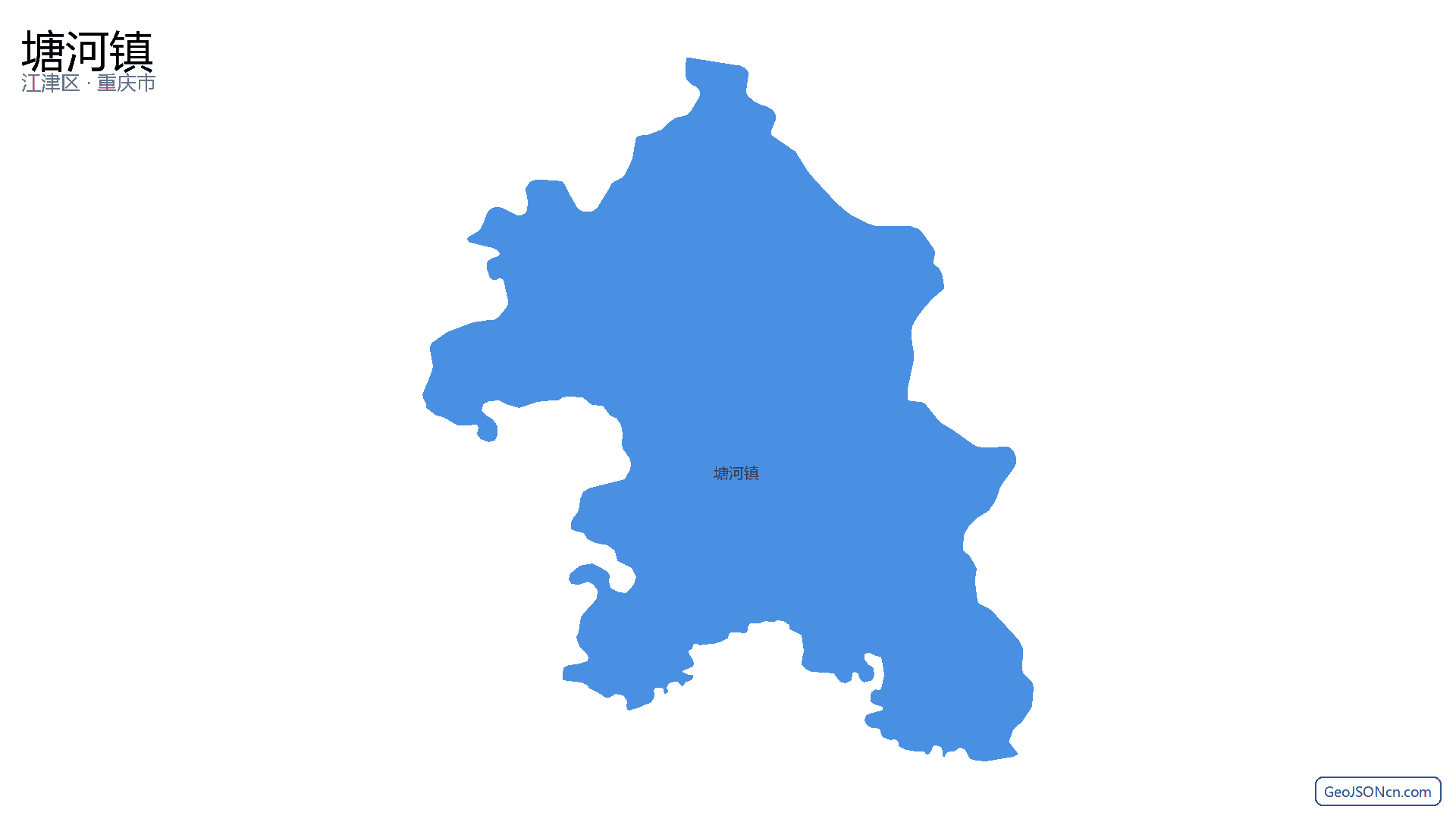 塘河镇行政区划边界地图（江津区·重庆市）,提供GeoJSON、SHP矢量边界数据下载及高清地图大图(PNG/JPG) - GeoJSONcn.com