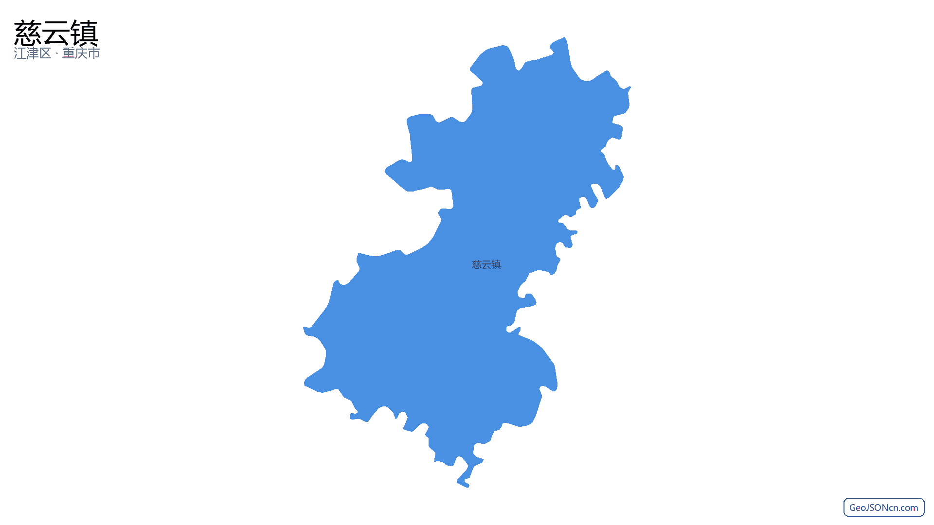 慈云镇行政区划边界地图（江津区·重庆市）,提供GeoJSON、SHP矢量边界数据下载及高清地图大图(PNG/JPG) - GeoJSONcn.com