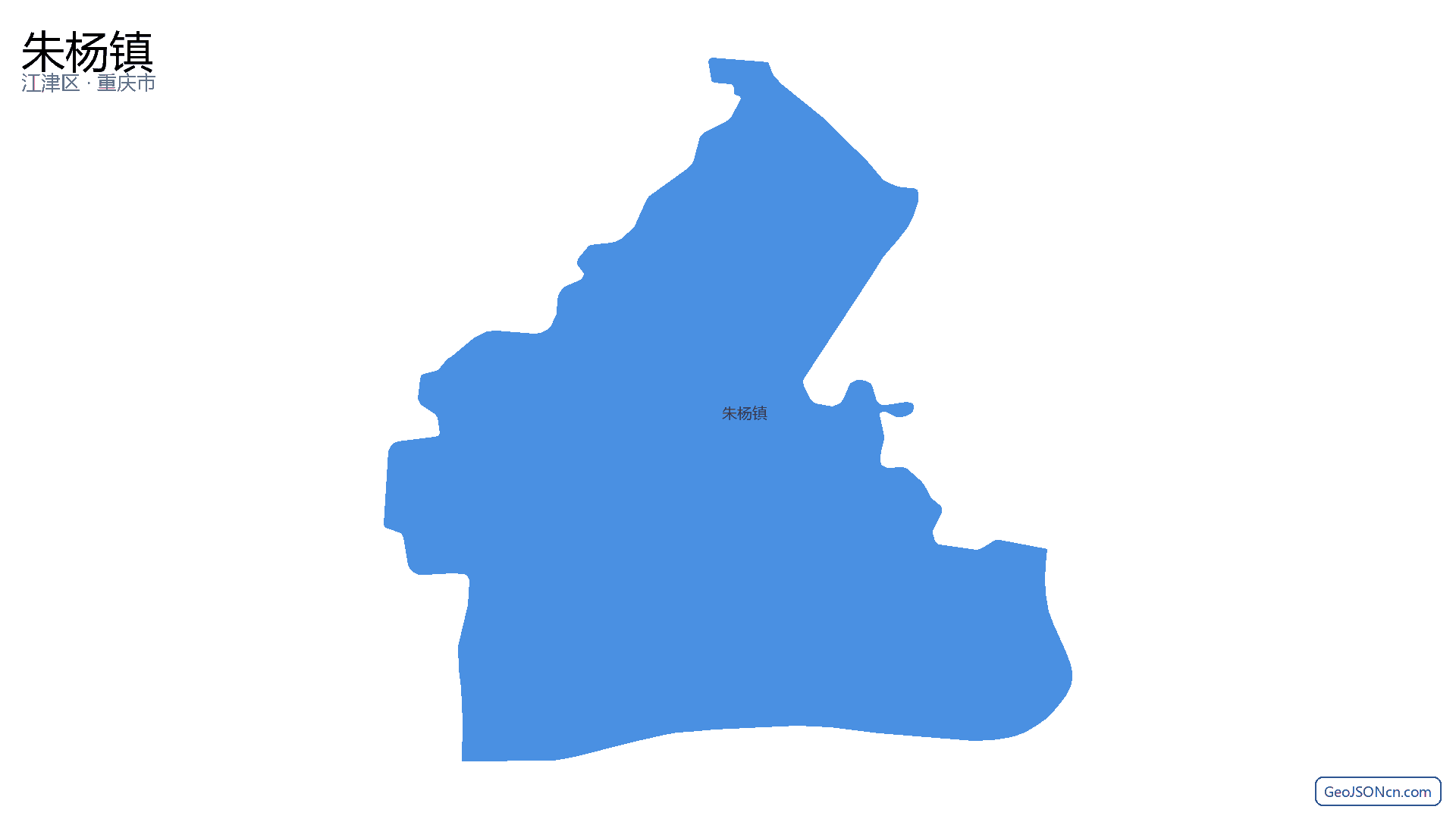 朱杨镇行政区划边界地图（江津区·重庆市）,提供GeoJSON、SHP矢量边界数据下载及高清地图大图(PNG/JPG) - GeoJSONcn.com