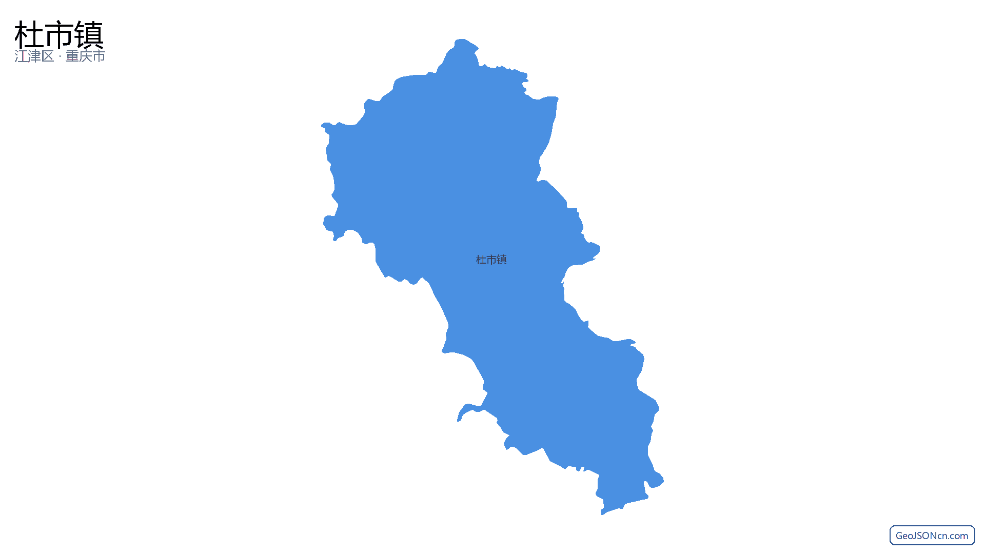 杜市镇行政区划边界地图（江津区·重庆市）,提供GeoJSON、SHP矢量边界数据下载及高清地图大图(PNG/JPG) - GeoJSONcn.com