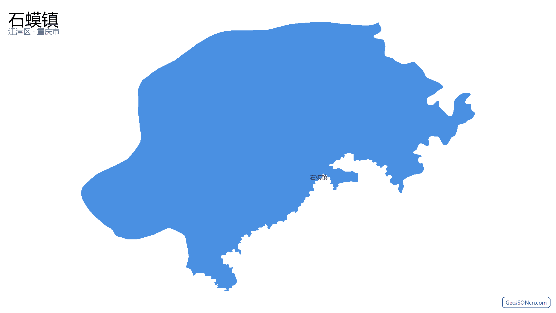 石蟆镇行政区划边界地图(江津区·重庆市),提供GeoJSON、SHP矢量边界数据下载及高清地图大图(PNG/JPG) - GeoJSONcn.com