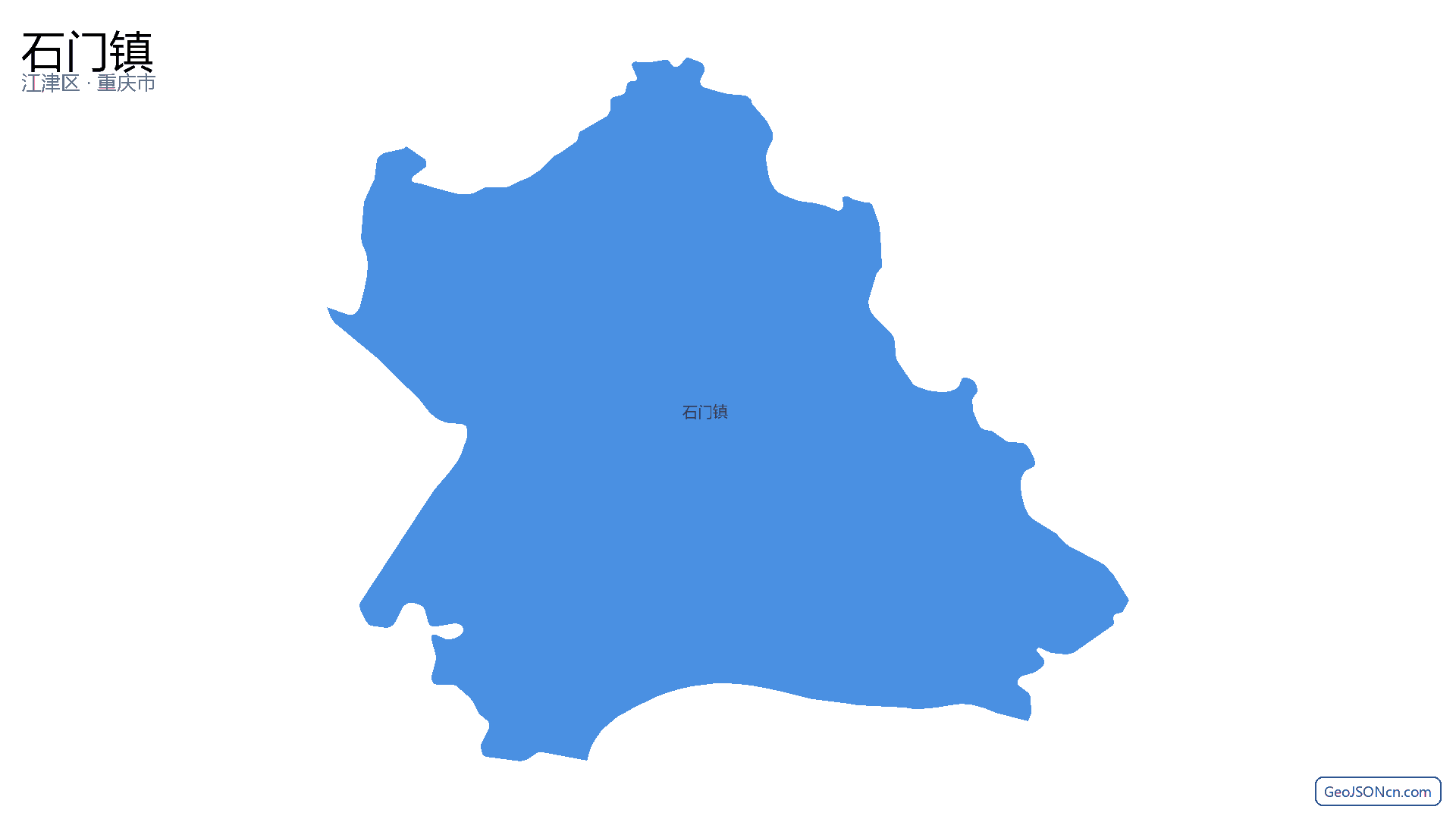 石门镇行政区划边界地图（江津区·重庆市）,提供GeoJSON、SHP矢量边界数据下载及高清地图大图(PNG/JPG) - GeoJSONcn.com