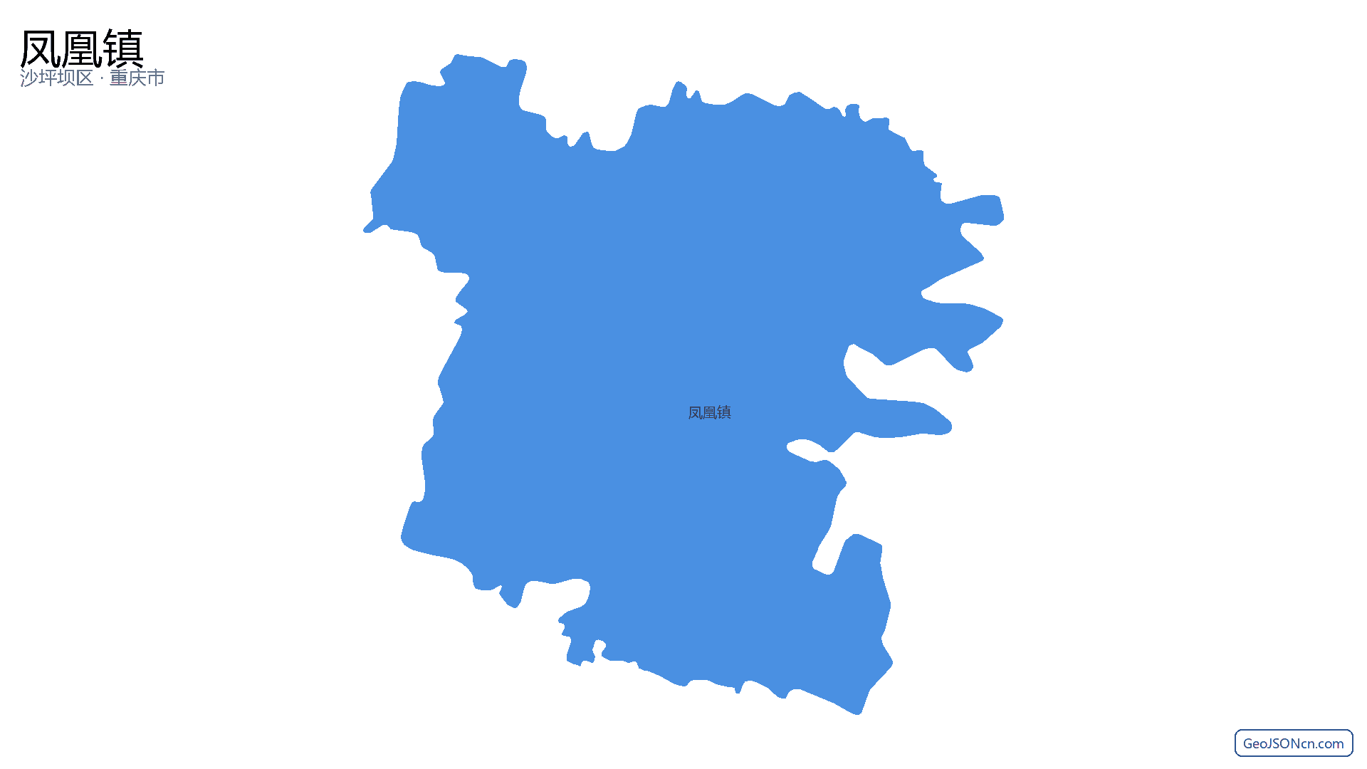 凤凰镇行政区划边界地图(沙坪坝区·重庆市),提供GeoJSON、SHP矢量边界数据下载及高清地图大图(PNG/JPG) - GeoJSONcn.com