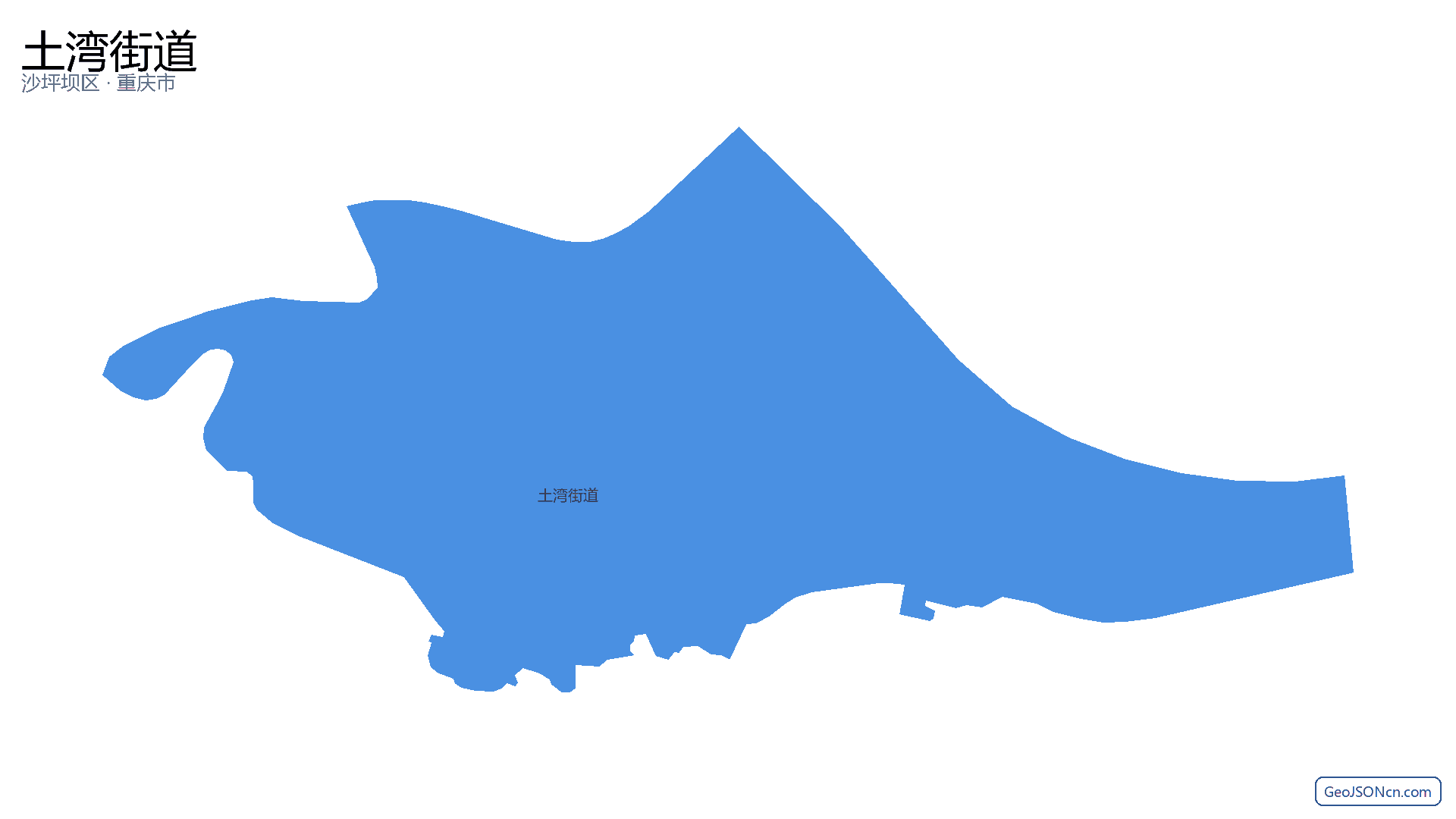 土湾街道行政区划边界地图（沙坪坝区·重庆市）,提供GeoJSON、SHP矢量边界数据下载及高清地图大图(PNG/JPG) - GeoJSONcn.com
