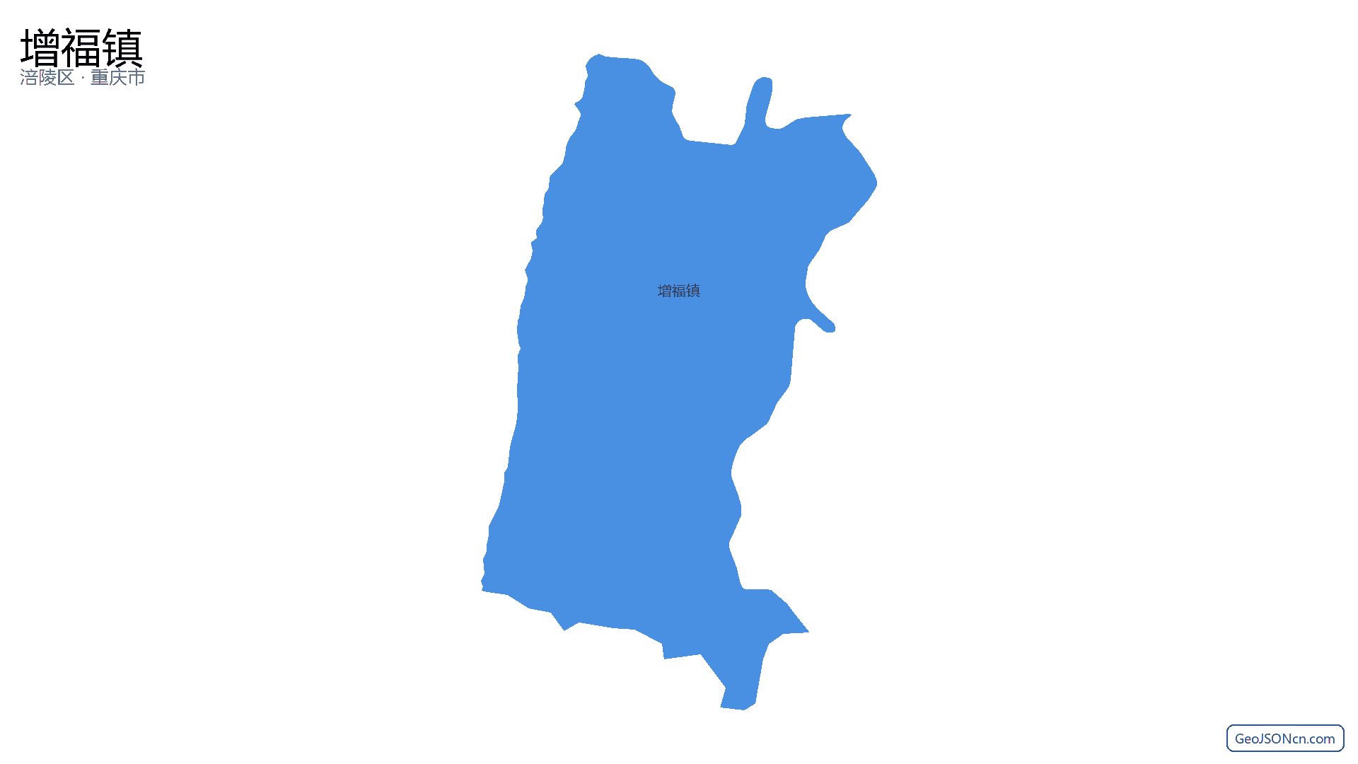 增福镇行政区划边界地图（涪陵区·重庆市）,提供GeoJSON、SHP矢量边界数据下载及高清地图大图(PNG/JPG) - GeoJSONcn.com