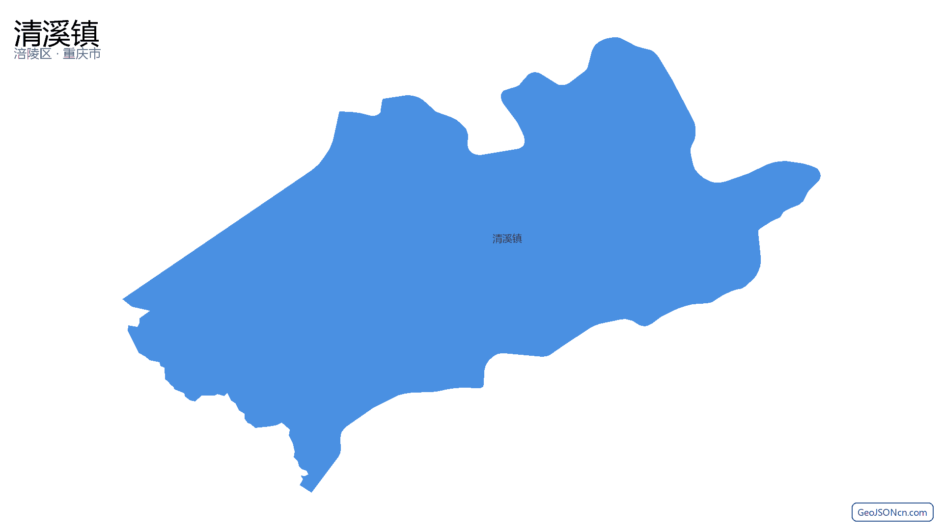 清溪镇行政区划边界地图（涪陵区·重庆市）,提供GeoJSON、SHP矢量边界数据下载及高清地图大图(PNG/JPG) - GeoJSONcn.com