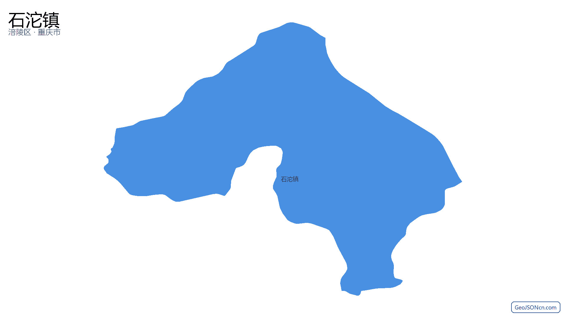 石沱镇行政区划边界地图（涪陵区·重庆市）,提供GeoJSON、SHP矢量边界数据下载及高清地图大图(PNG/JPG) - GeoJSONcn.com