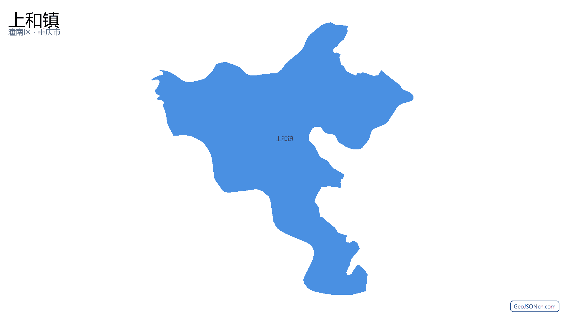 上和镇行政区划边界地图（潼南区·重庆市）,提供GeoJSON、SHP矢量边界数据下载及高清地图大图(PNG/JPG) - GeoJSONcn.com