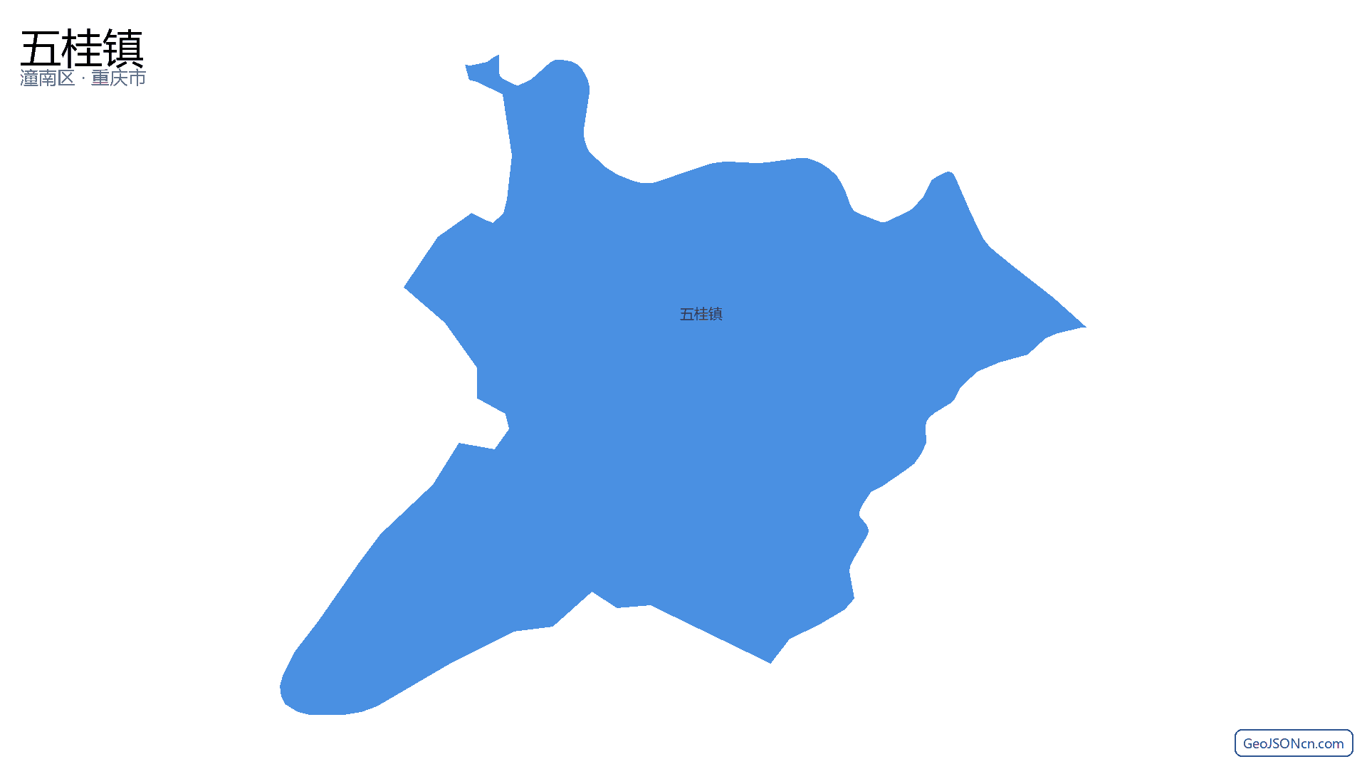 五桂镇行政区划边界地图（潼南区·重庆市）,提供GeoJSON、SHP矢量边界数据下载及高清地图大图(PNG/JPG) - GeoJSONcn.com
