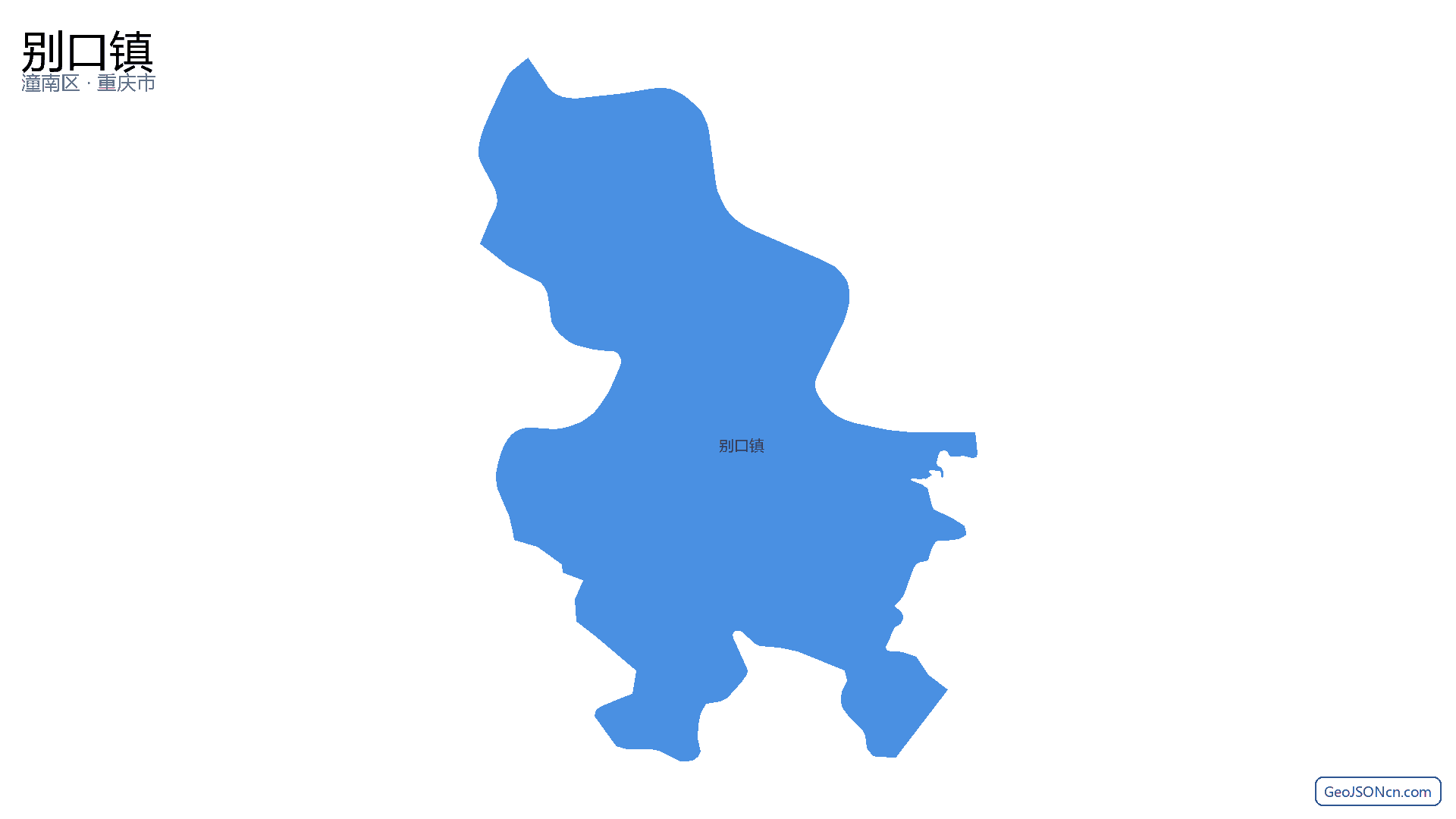 别口镇行政区划边界地图（潼南区·重庆市）,提供GeoJSON、SHP矢量边界数据下载及高清地图大图(PNG/JPG) - GeoJSONcn.com