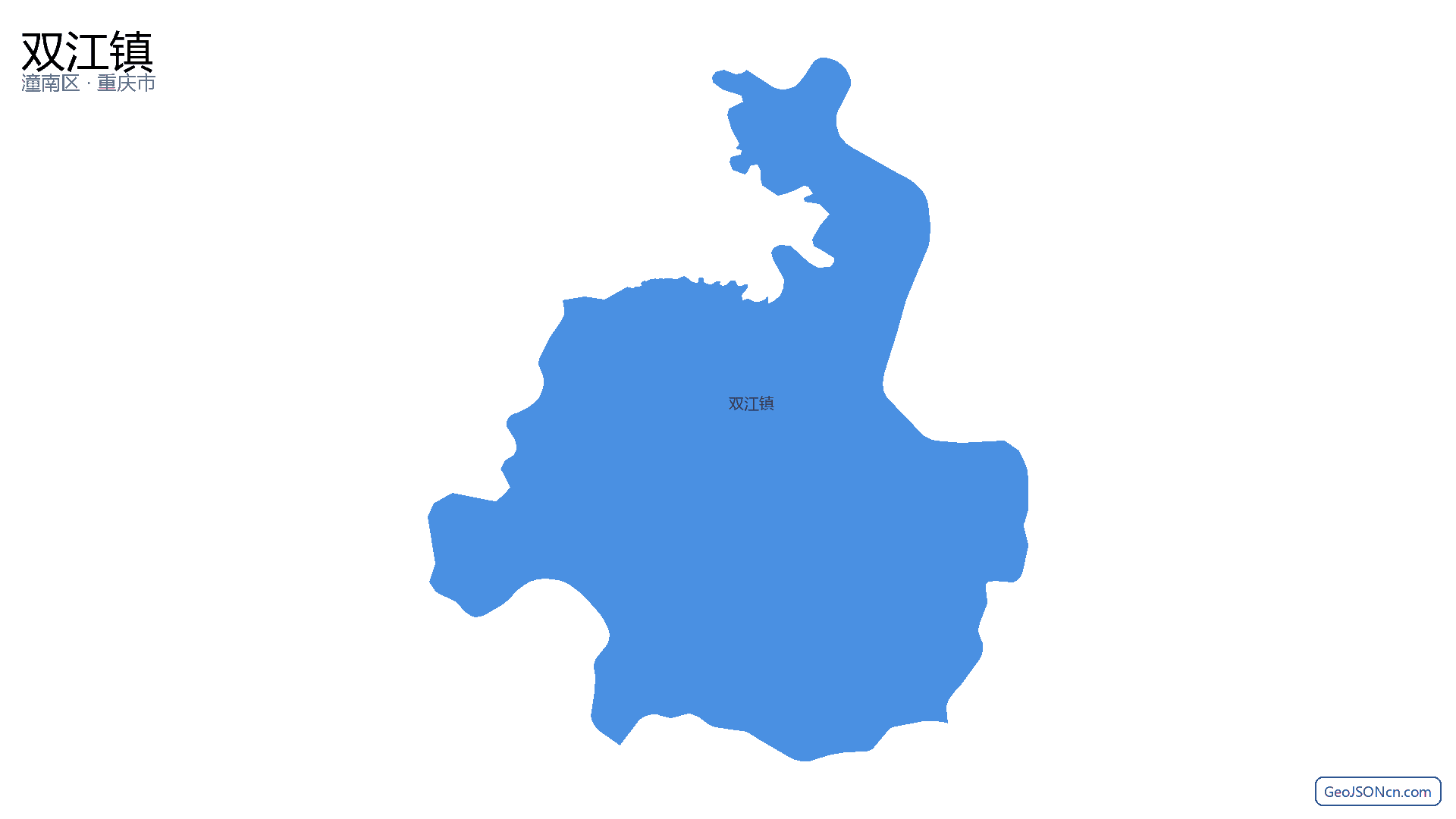 双江镇行政区划边界地图(潼南区·重庆市),提供GeoJSON、SHP矢量边界数据下载及高清地图大图(PNG/JPG) - GeoJSONcn.com