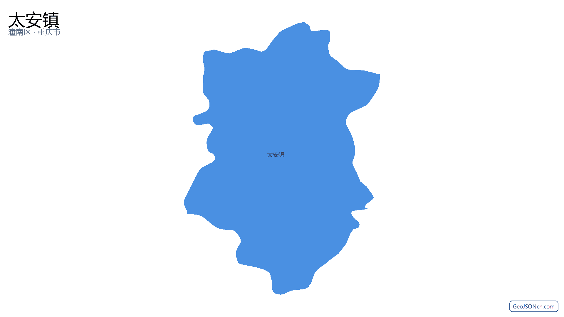 太安镇行政区划边界地图(潼南区·重庆市),提供GeoJSON、SHP矢量边界数据下载及高清地图大图(PNG/JPG) - GeoJSONcn.com