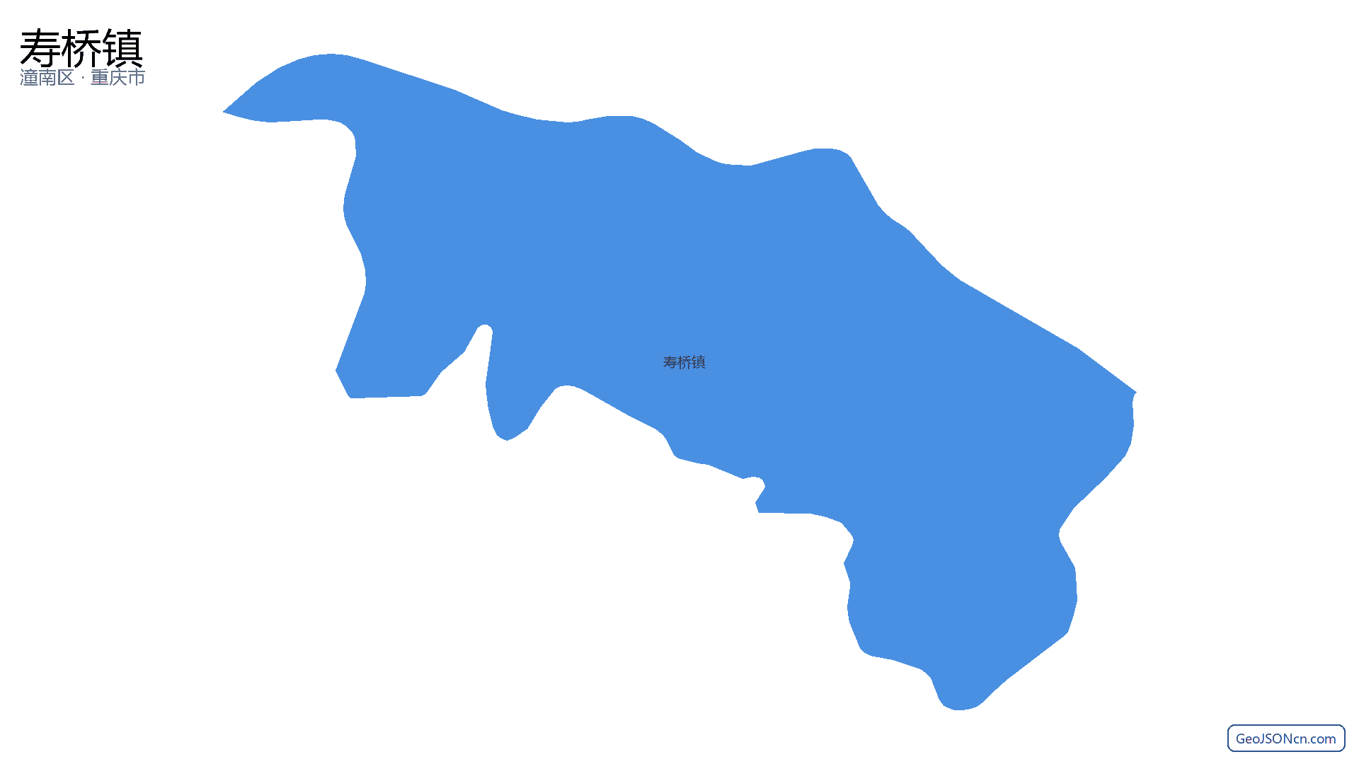 寿桥镇行政区划边界地图（潼南区·重庆市）,提供GeoJSON、SHP矢量边界数据下载及高清地图大图(PNG/JPG) - GeoJSONcn.com