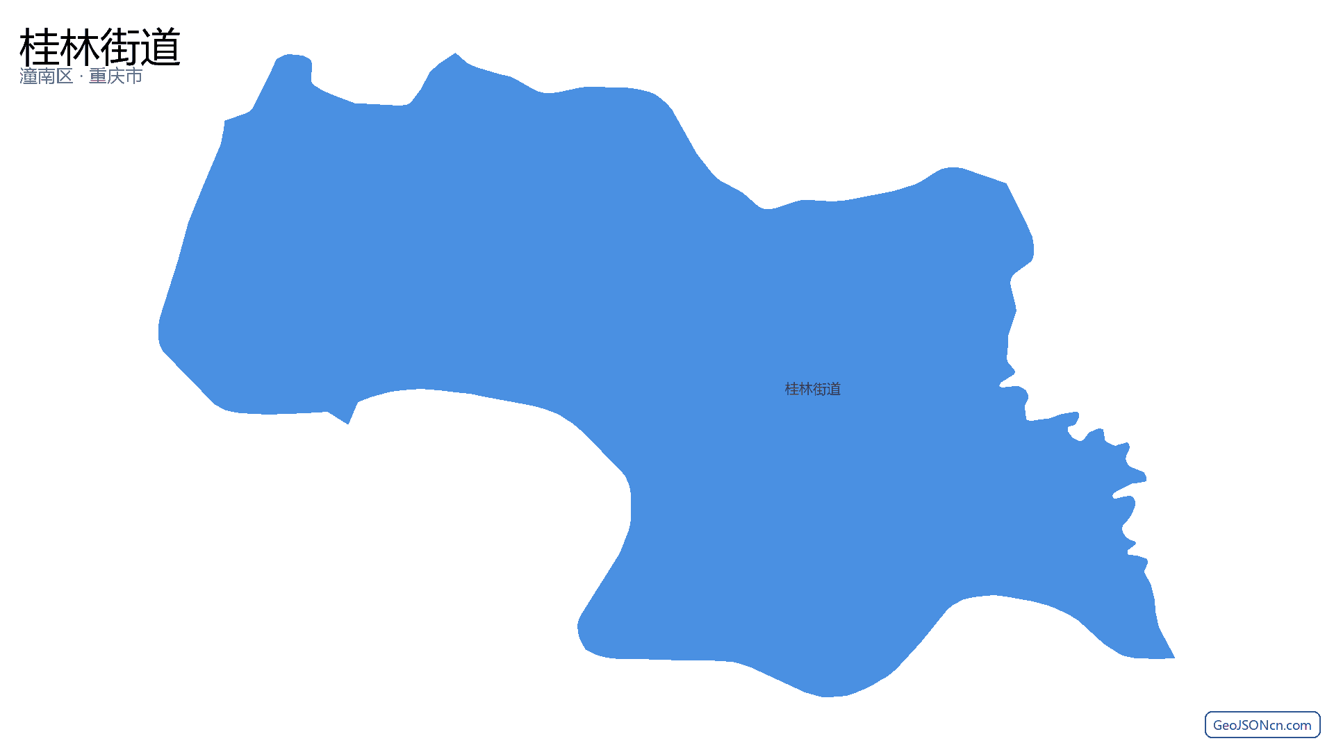 桂林街道行政区划边界地图（潼南区·重庆市）,提供GeoJSON、SHP矢量边界数据下载及高清地图大图(PNG/JPG) - GeoJSONcn.com