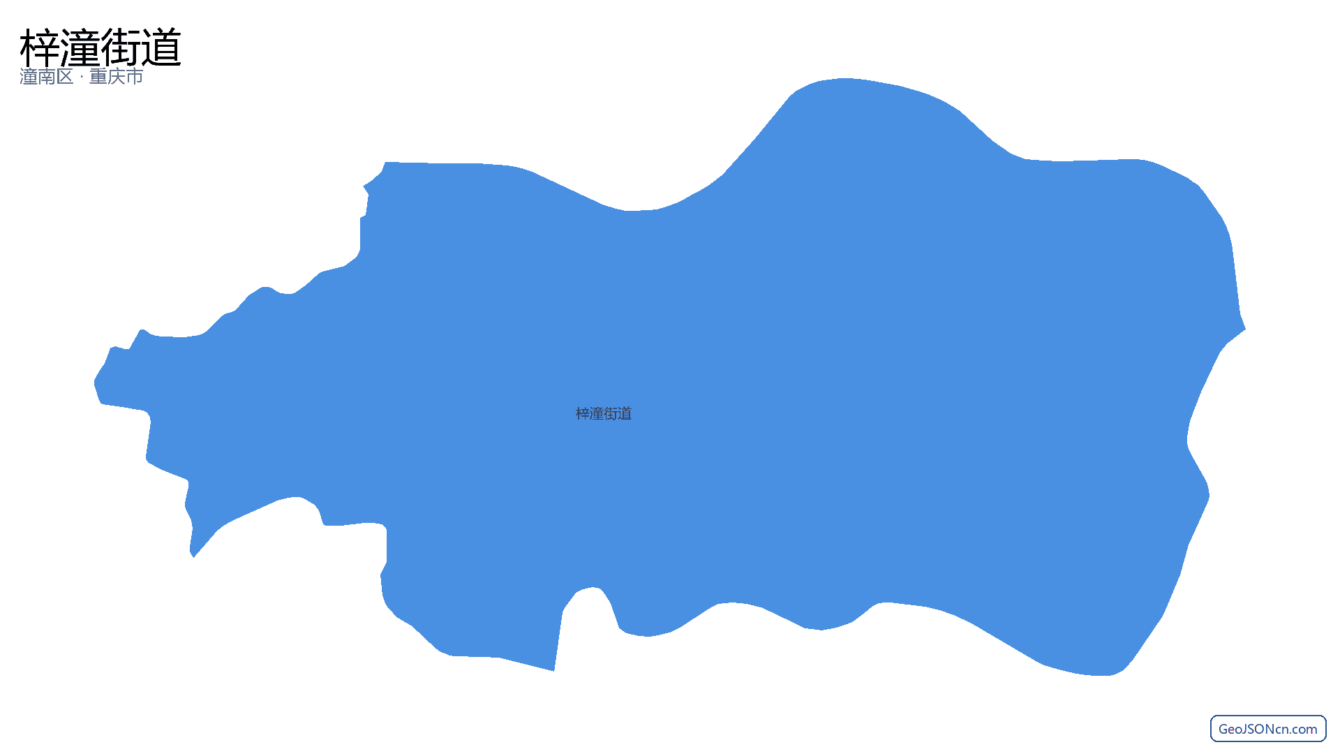 梓潼街道行政区划边界地图（潼南区·重庆市）,提供GeoJSON、SHP矢量边界数据下载及高清地图大图(PNG/JPG) - GeoJSONcn.com