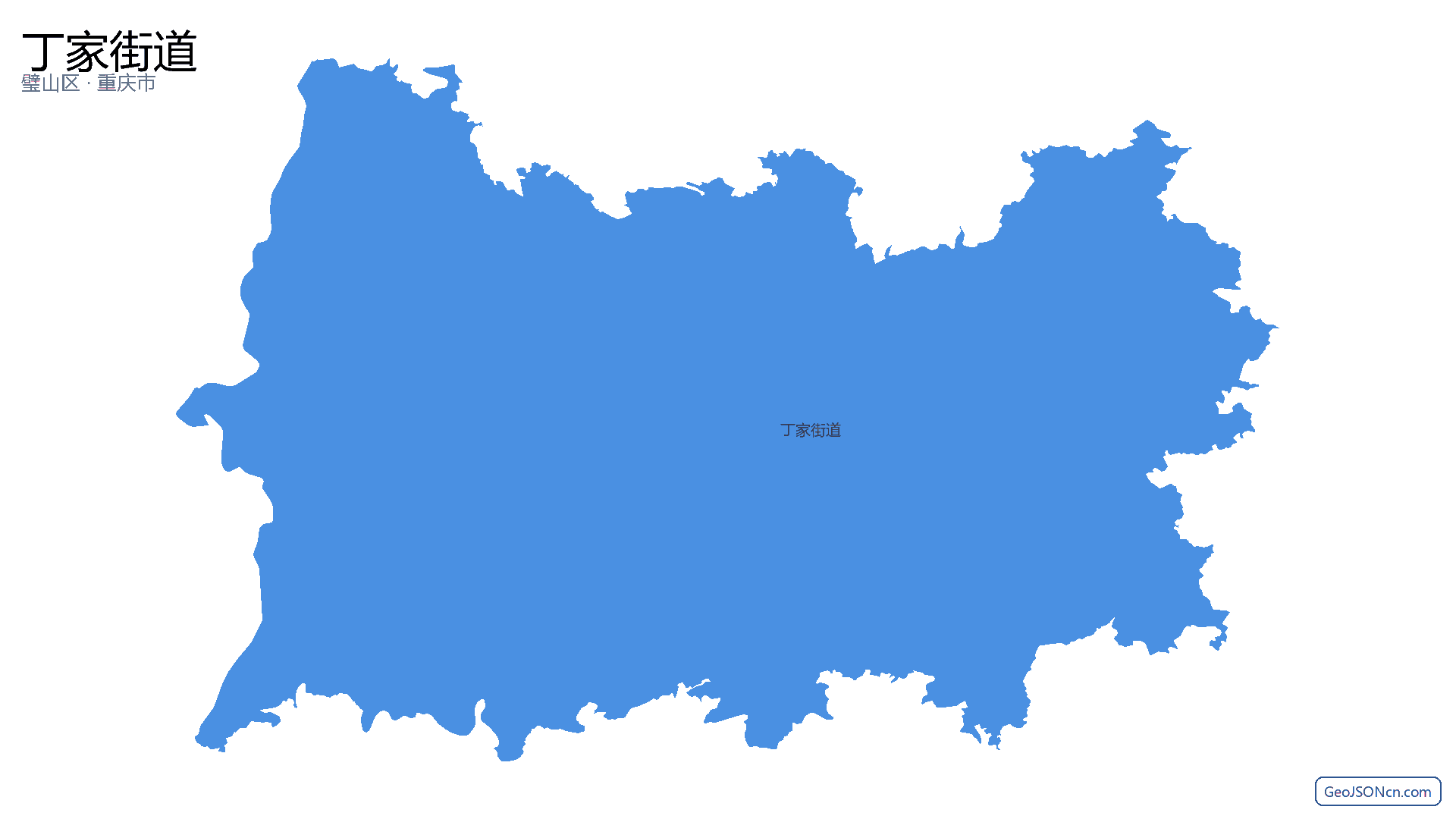 丁家街道行政区划边界地图（璧山区·重庆市）,提供GeoJSON、SHP矢量边界数据下载及高清地图大图(PNG/JPG) - GeoJSONcn.com