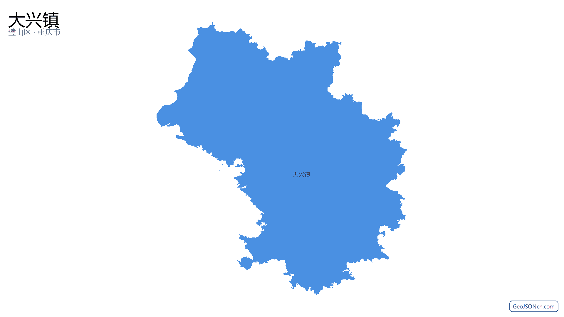 大兴镇行政区划边界地图（璧山区·重庆市）,提供GeoJSON、SHP矢量边界数据下载及高清地图大图(PNG/JPG) - GeoJSONcn.com
