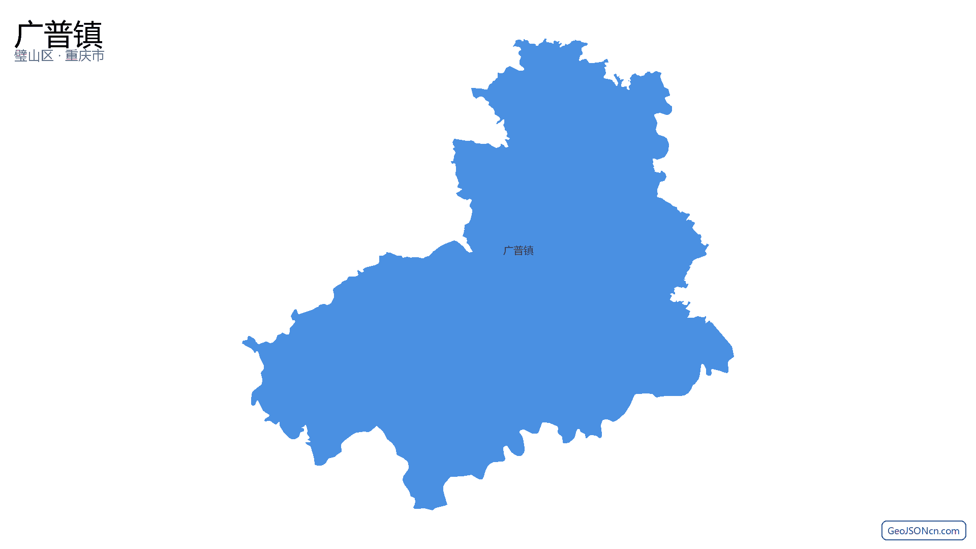 广普镇行政区划边界地图（璧山区·重庆市）,提供GeoJSON、SHP矢量边界数据下载及高清地图大图(PNG/JPG) - GeoJSONcn.com