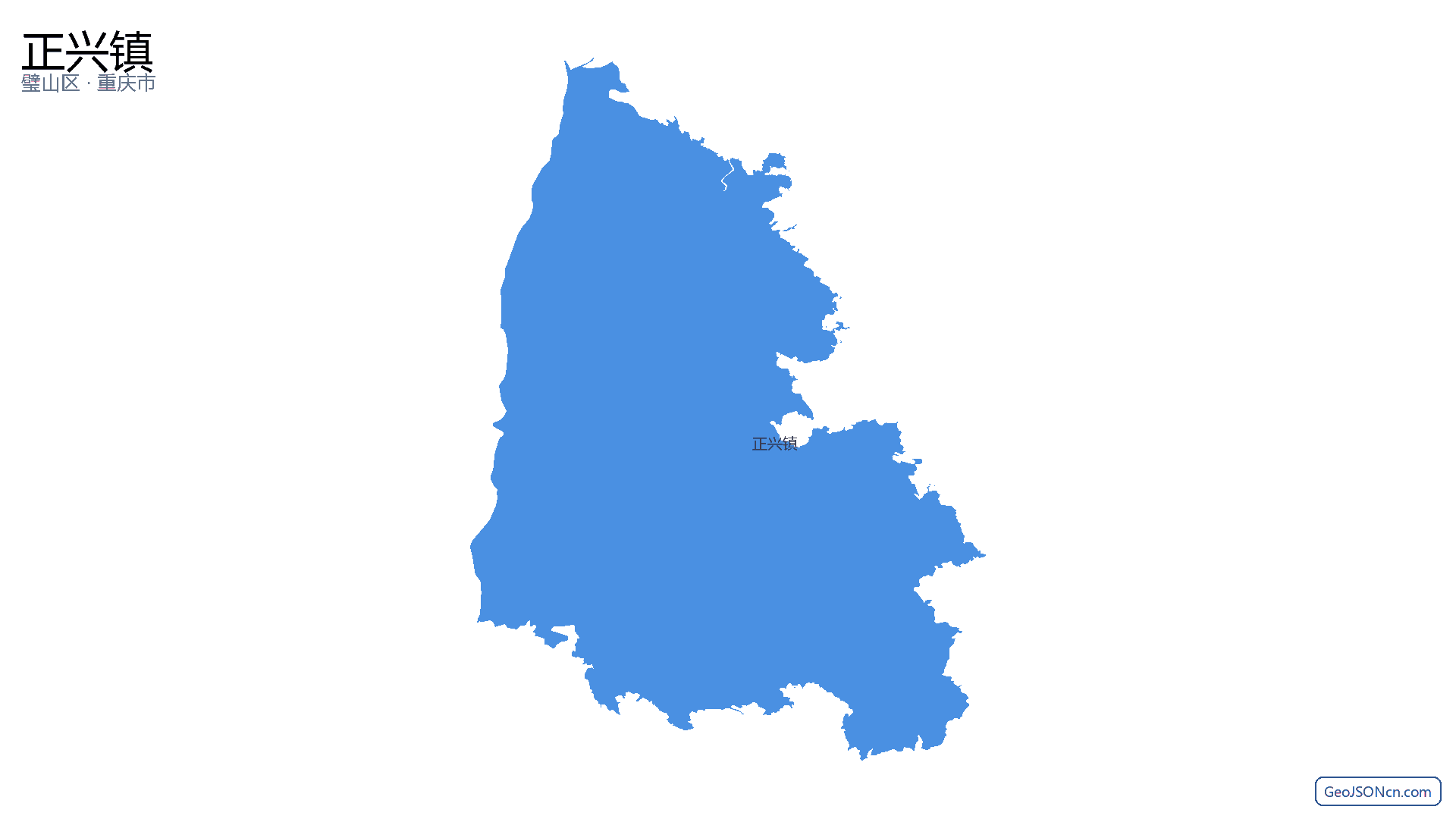 正兴镇行政区划边界地图（璧山区·重庆市）,提供GeoJSON、SHP矢量边界数据下载及高清地图大图(PNG/JPG) - GeoJSONcn.com