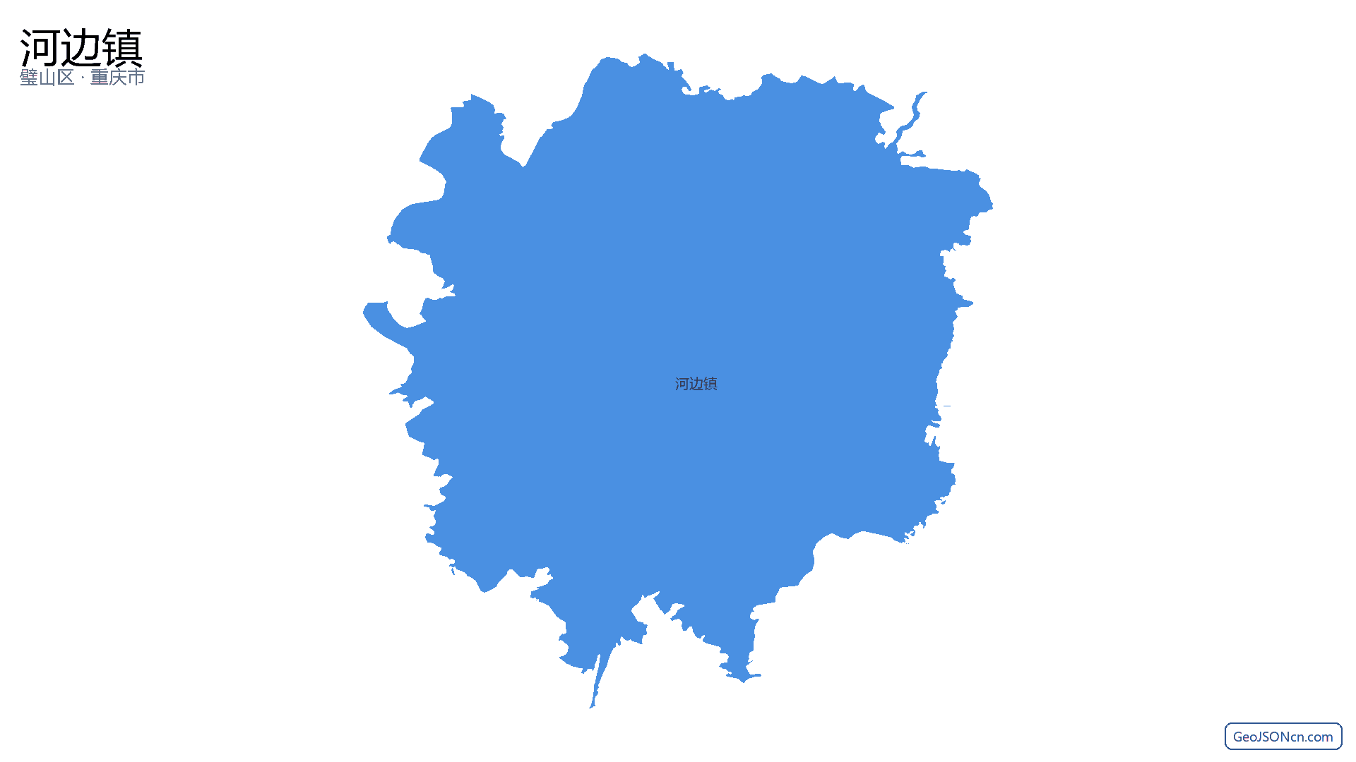 河边镇行政区划边界地图(璧山区·重庆市),提供GeoJSON、SHP矢量边界数据下载及高清地图大图(PNG/JPG) - GeoJSONcn.com
