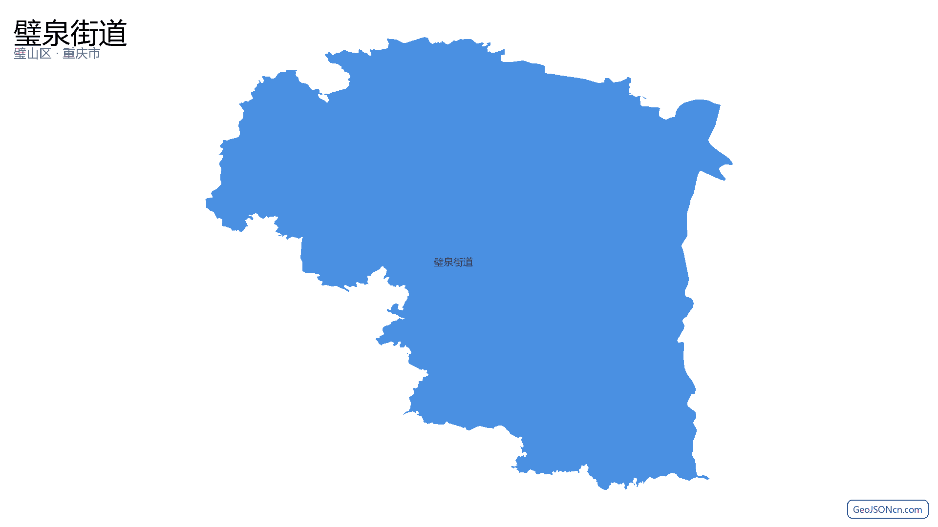 璧泉街道行政区划边界地图（璧山区·重庆市）,提供GeoJSON、SHP矢量边界数据下载及高清地图大图(PNG/JPG) - GeoJSONcn.com