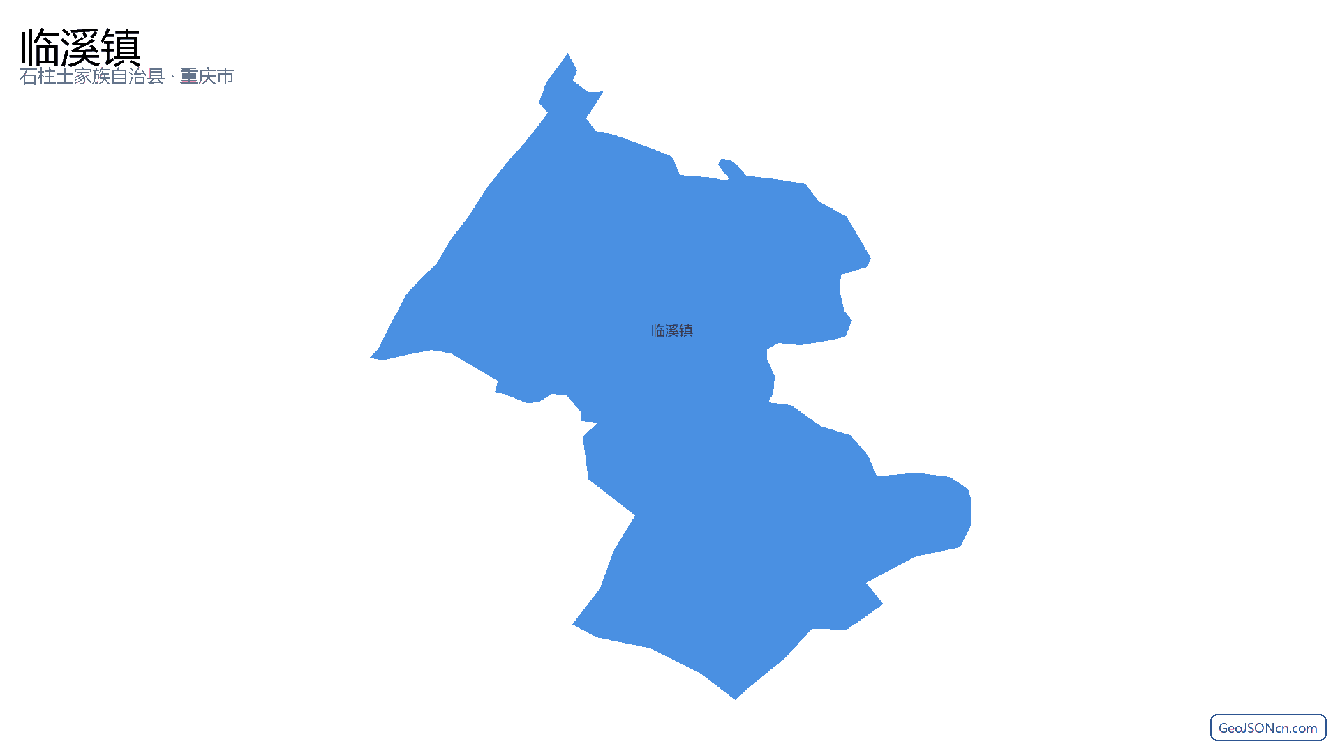 临溪镇行政区划边界地图(石柱土家族自治县·重庆市),提供GeoJSON、SHP矢量边界数据下载及高清地图大图(PNG/JPG) - GeoJSONcn.com
