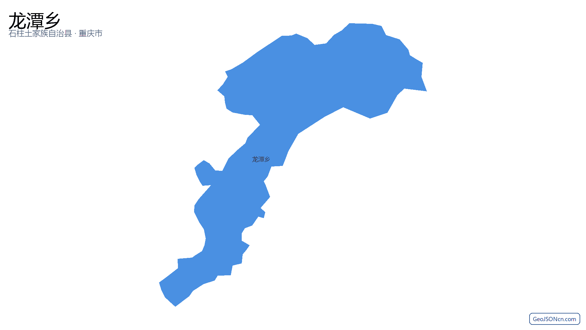 龙潭乡行政区划边界地图（石柱土家族自治县·重庆市）,提供GeoJSON、SHP矢量边界数据下载及高清地图大图(PNG/JPG) - GeoJSONcn.com