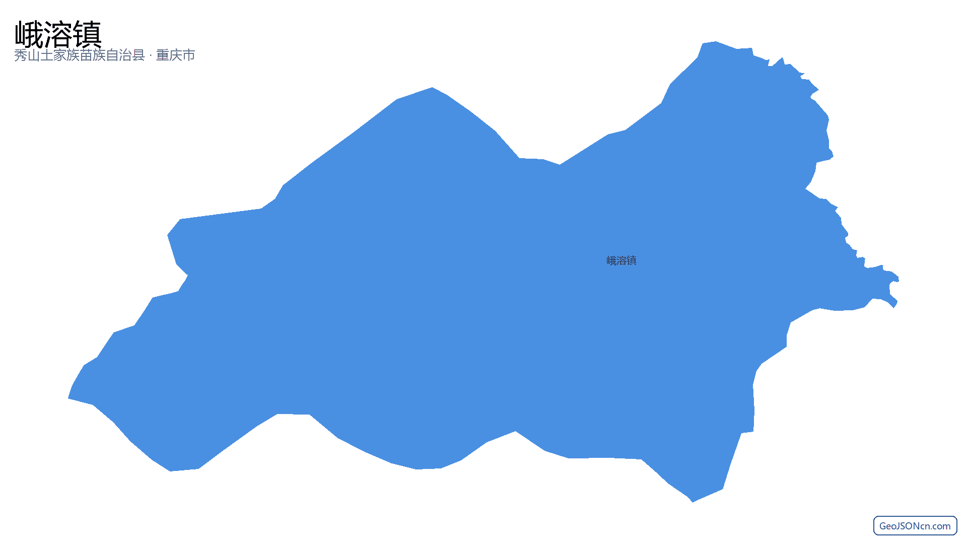 峨溶镇行政区划边界地图（秀山土家族苗族自治县·重庆市）,提供GeoJSON、SHP矢量边界数据下载及高清地图大图(PNG/JPG) - GeoJSONcn.com