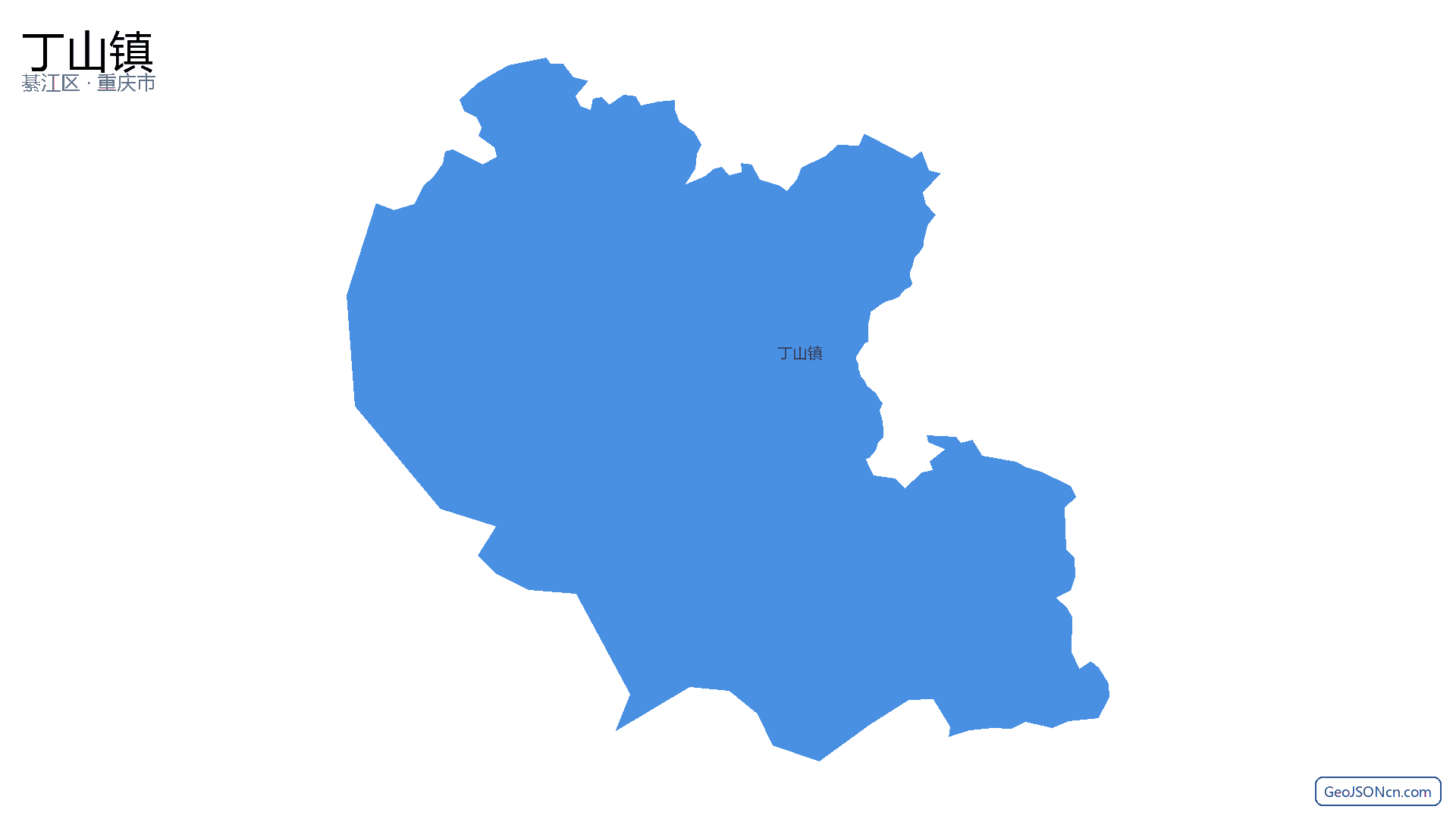 丁山镇行政区划边界地图（綦江区·重庆市）,提供GeoJSON、SHP矢量边界数据下载及高清地图大图(PNG/JPG) - GeoJSONcn.com