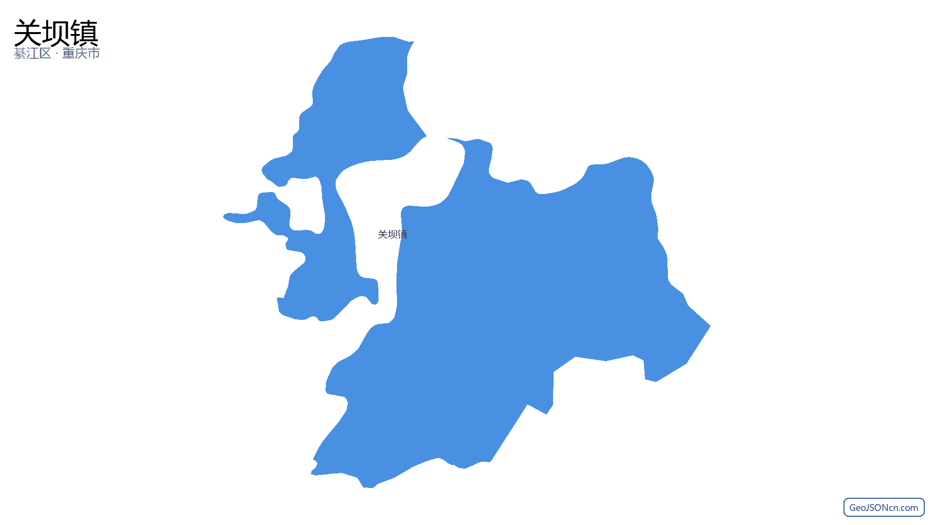 关坝镇行政区划边界地图（綦江区·重庆市）,提供GeoJSON、SHP矢量边界数据下载及高清地图大图(PNG/JPG) - GeoJSONcn.com