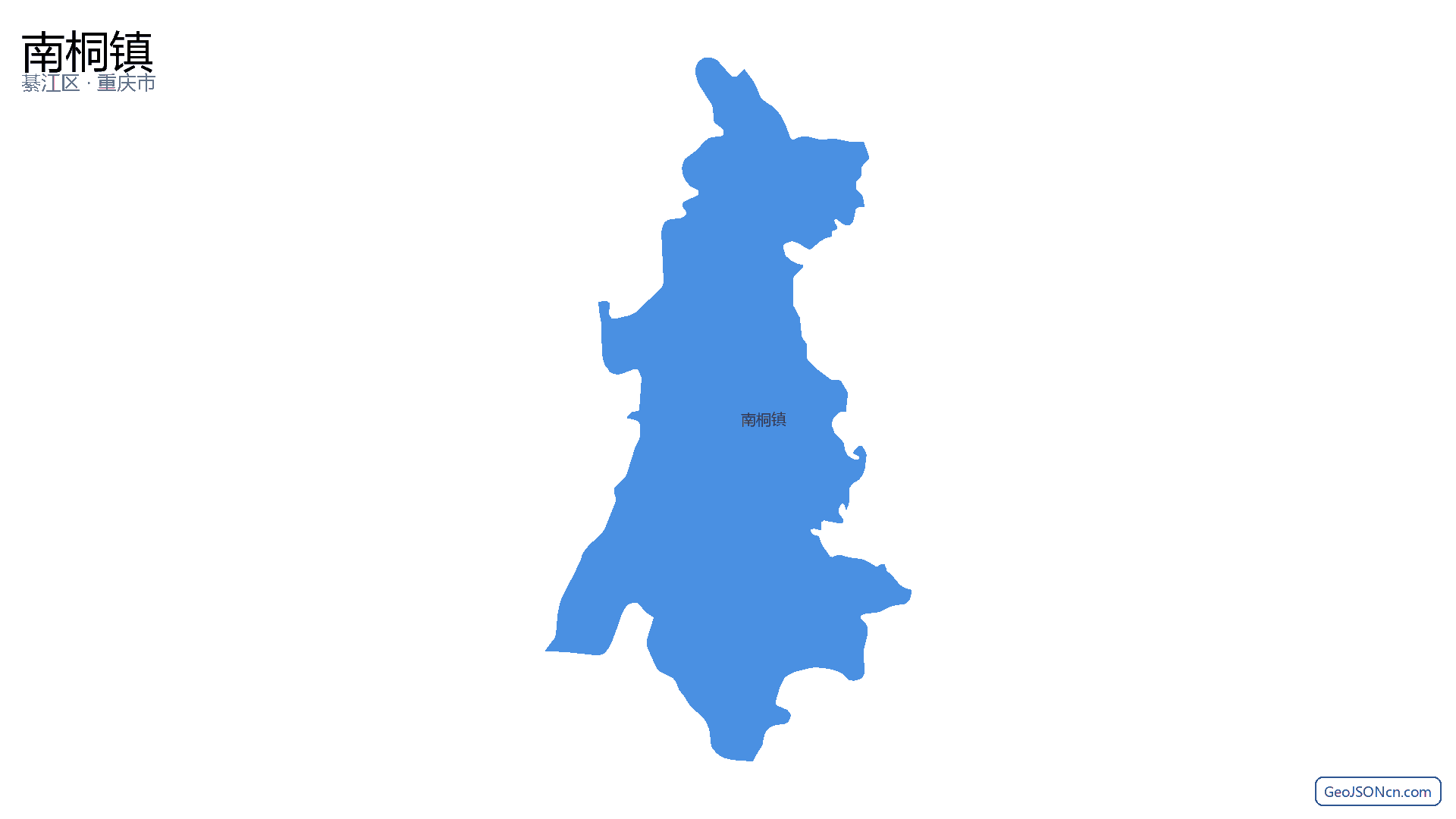 南桐镇行政区划边界地图（綦江区·重庆市）,提供GeoJSON、SHP矢量边界数据下载及高清地图大图(PNG/JPG) - GeoJSONcn.com