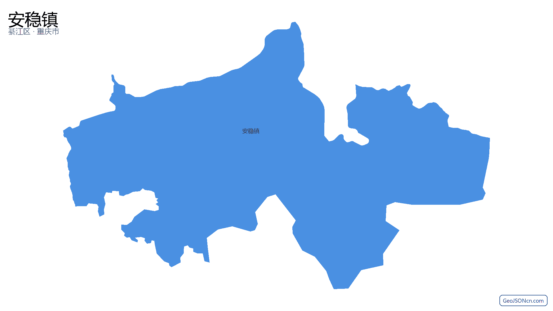 安稳镇行政区划边界地图（綦江区·重庆市）,提供GeoJSON、SHP矢量边界数据下载及高清地图大图(PNG/JPG) - GeoJSONcn.com
