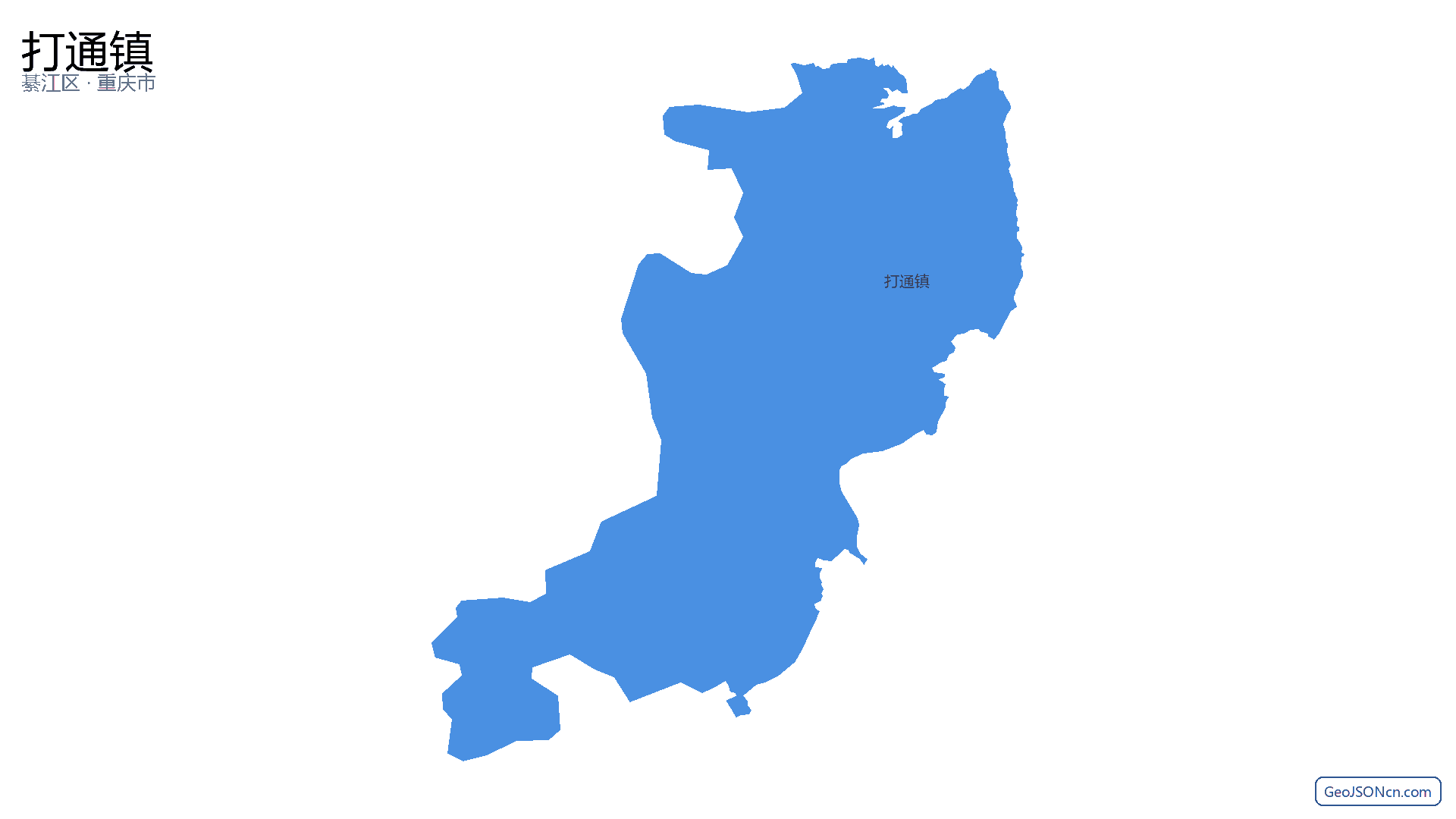 打通镇行政区划边界地图（綦江区·重庆市）,提供GeoJSON、SHP矢量边界数据下载及高清地图大图(PNG/JPG) - GeoJSONcn.com