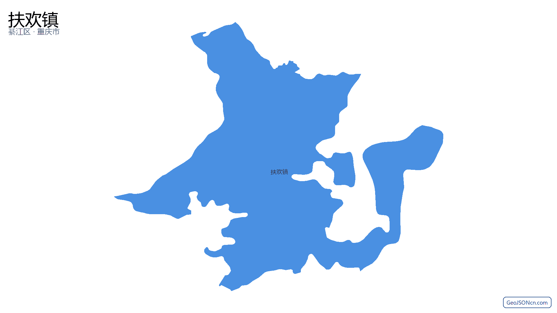 扶欢镇行政区划边界地图(綦江区·重庆市),提供GeoJSON、SHP矢量边界数据下载及高清地图大图(PNG/JPG) - GeoJSONcn.com