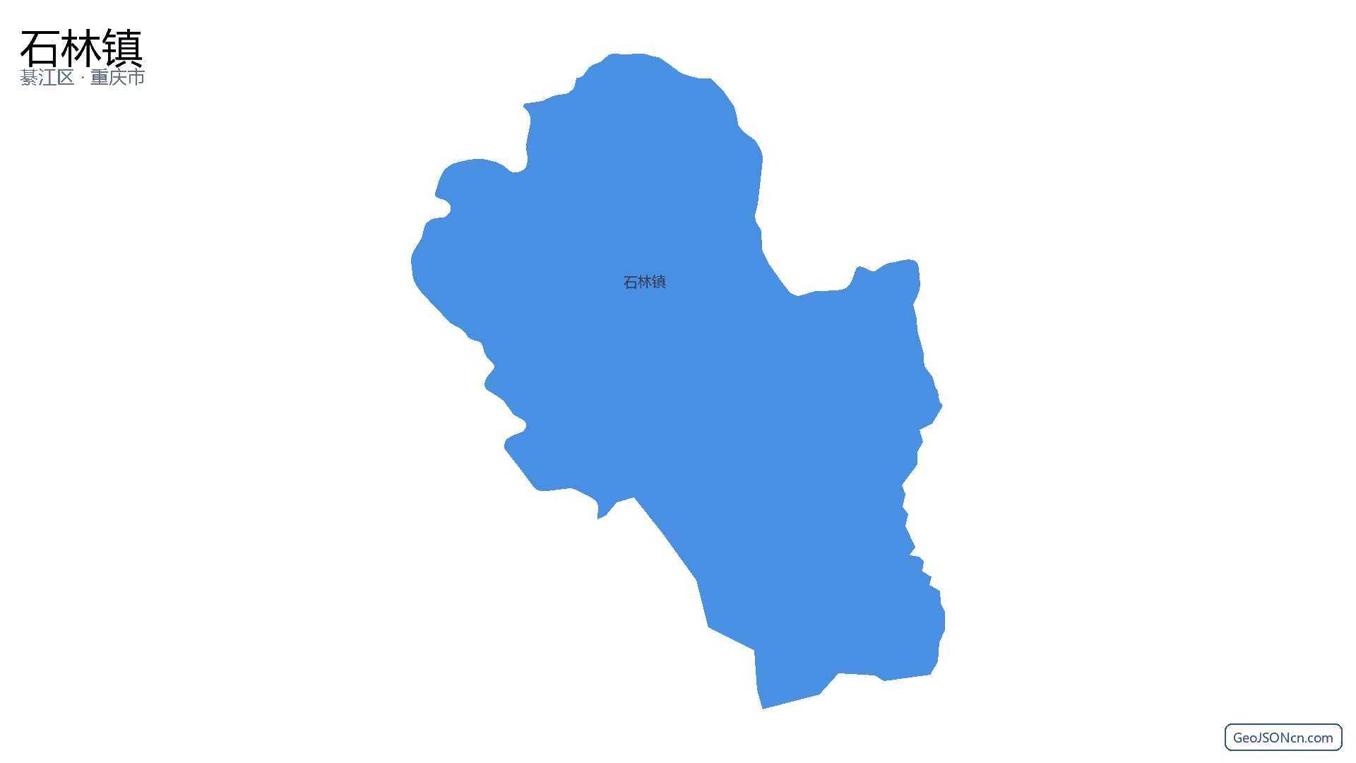 石林镇行政区划边界地图（綦江区·重庆市）,提供GeoJSON、SHP矢量边界数据下载及高清地图大图(PNG/JPG) - GeoJSONcn.com