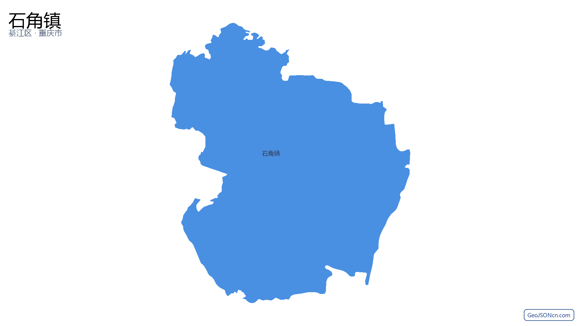 石角镇行政区划边界地图（綦江区·重庆市）,提供GeoJSON、SHP矢量边界数据下载及高清地图大图(PNG/JPG) - GeoJSONcn.com