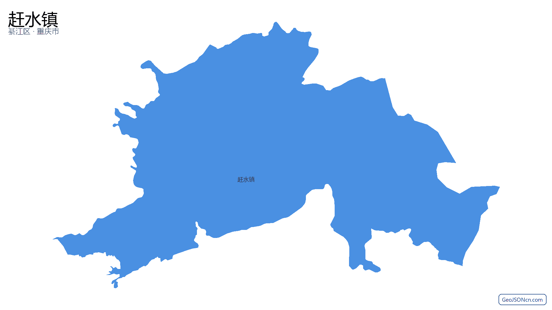 赶水镇行政区划边界地图（綦江区·重庆市）,提供GeoJSON、SHP矢量边界数据下载及高清地图大图(PNG/JPG) - GeoJSONcn.com