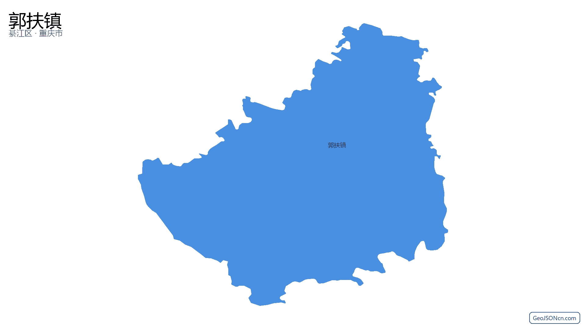 郭扶镇行政区划边界地图（綦江区·重庆市）,提供GeoJSON、SHP矢量边界数据下载及高清地图大图(PNG/JPG) - GeoJSONcn.com