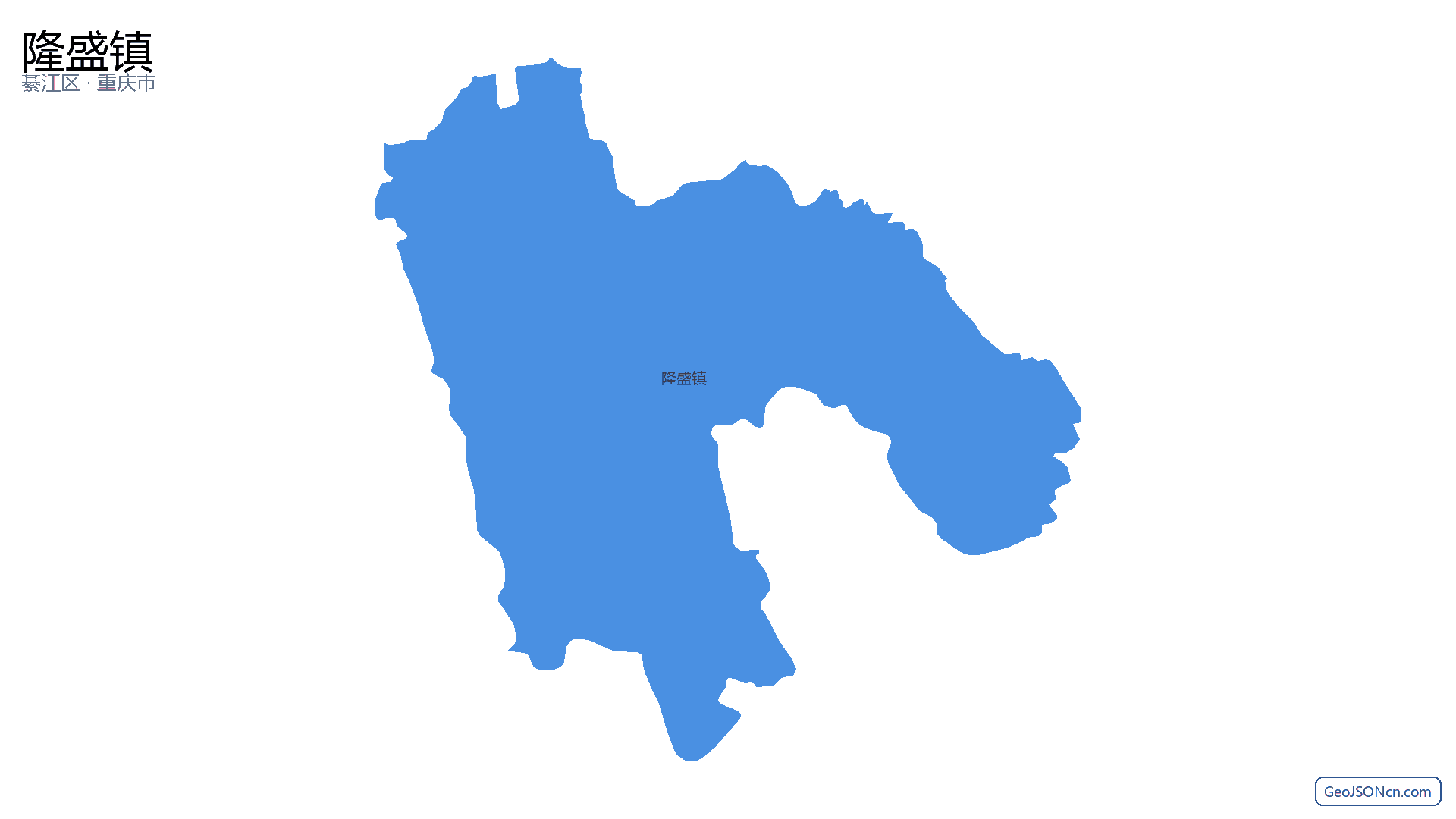 隆盛镇行政区划边界地图（綦江区·重庆市）,提供GeoJSON、SHP矢量边界数据下载及高清地图大图(PNG/JPG) - GeoJSONcn.com