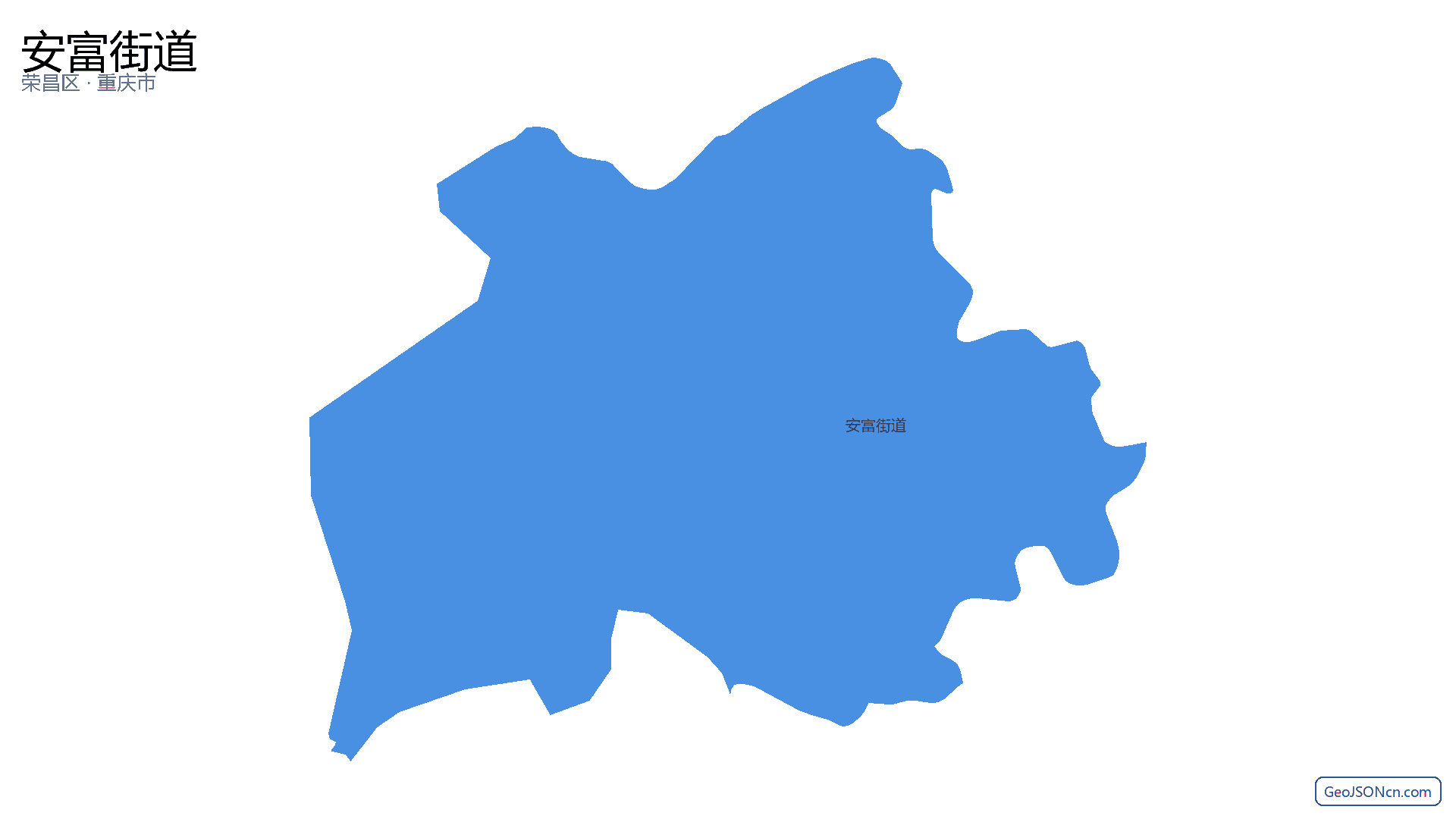 安富街道行政区划边界地图（荣昌区·重庆市）,提供GeoJSON、SHP矢量边界数据下载及高清地图大图(PNG/JPG) - GeoJSONcn.com