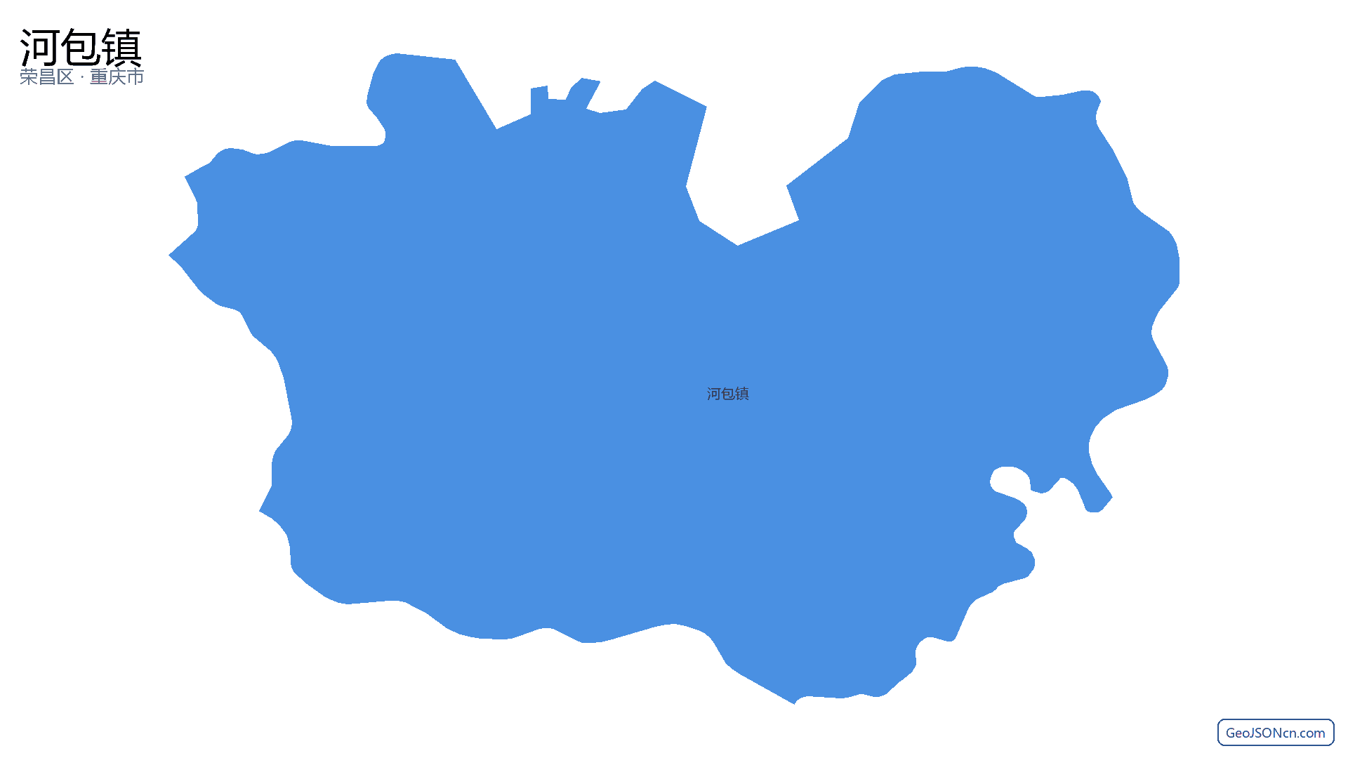 河包镇行政区划边界地图(荣昌区·重庆市),提供GeoJSON、SHP矢量边界数据下载及高清地图大图(PNG/JPG) - GeoJSONcn.com