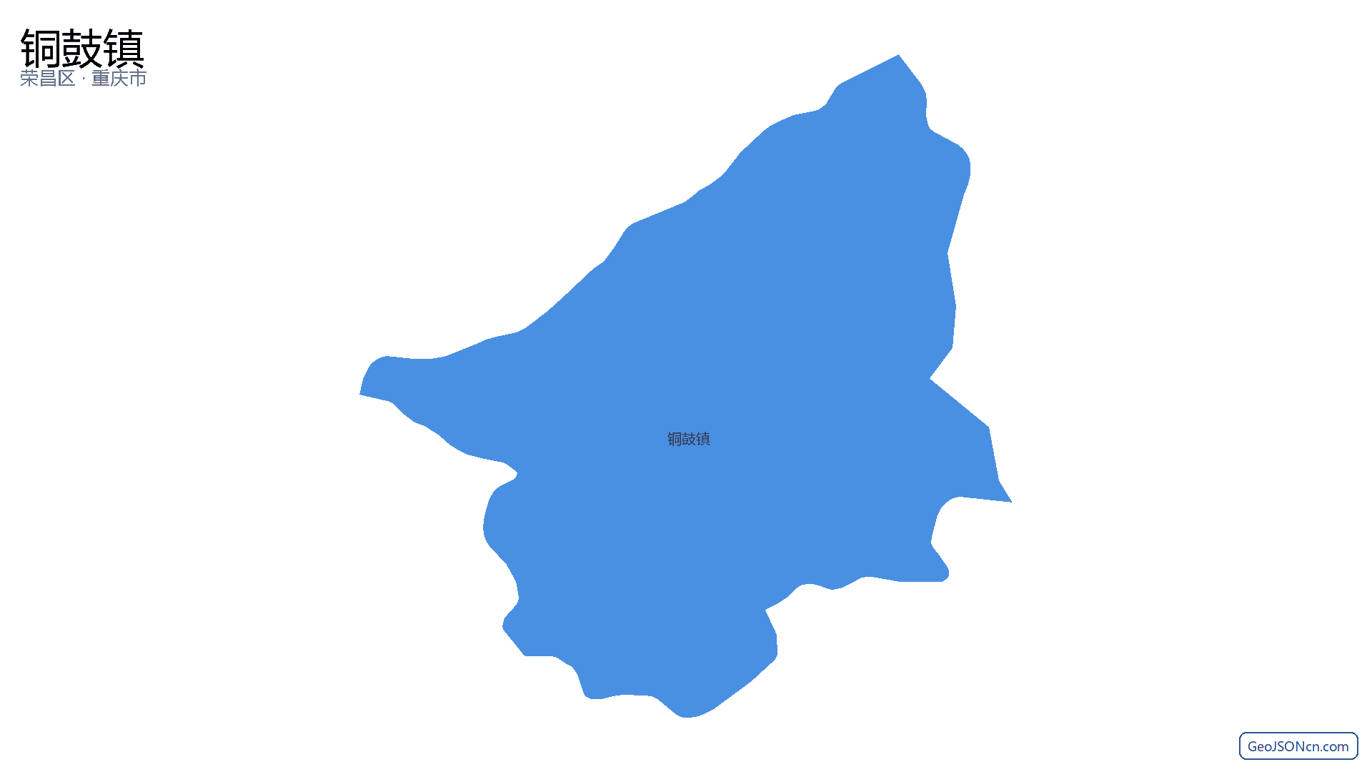 铜鼓镇行政区划边界地图（荣昌区·重庆市）,提供GeoJSON、SHP矢量边界数据下载及高清地图大图(PNG/JPG) - GeoJSONcn.com