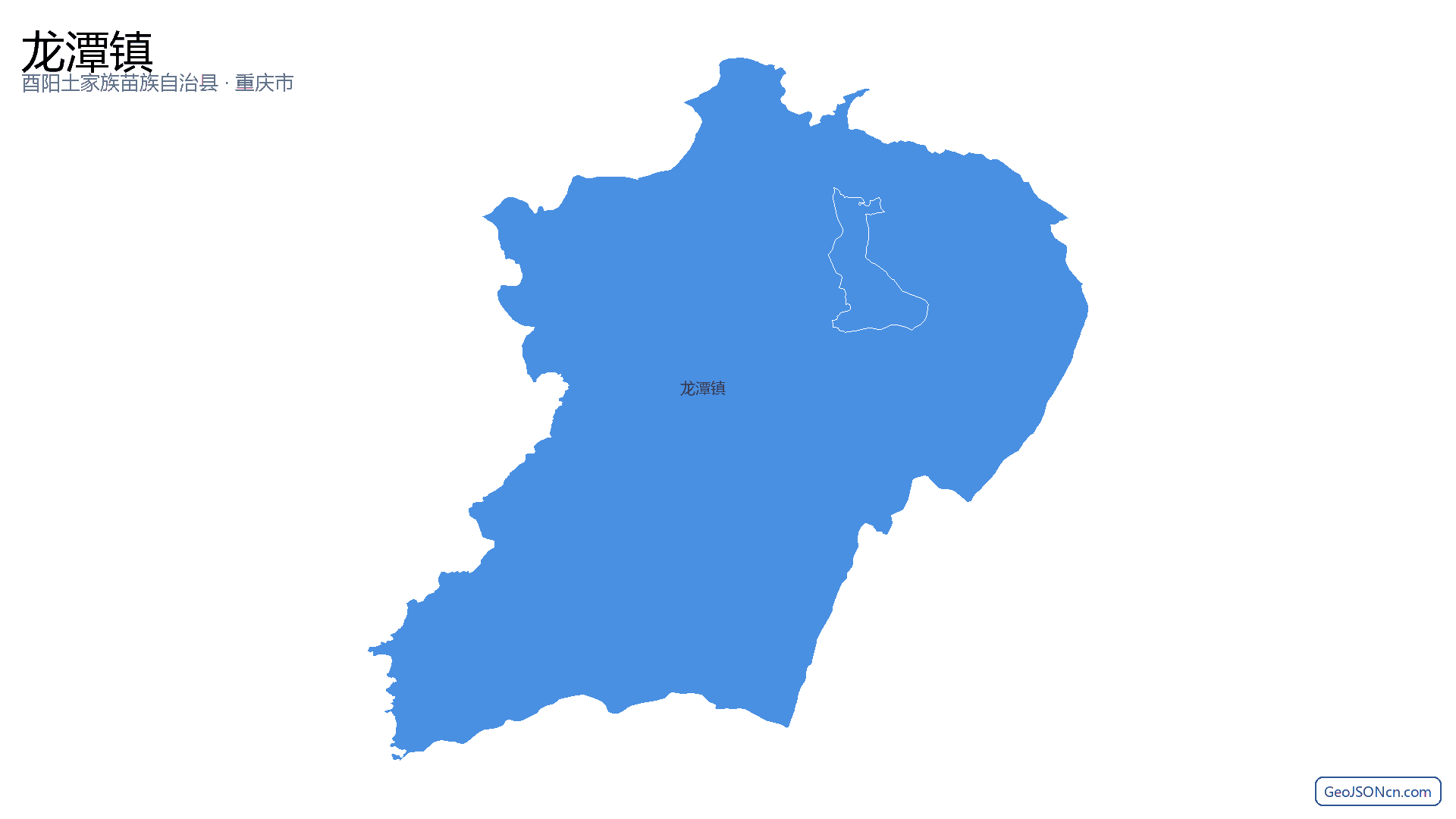 龙潭镇行政区划边界地图（酉阳土家族苗族自治县·重庆市）,提供GeoJSON、SHP矢量边界数据下载及高清地图大图(PNG/JPG) - GeoJSONcn.com