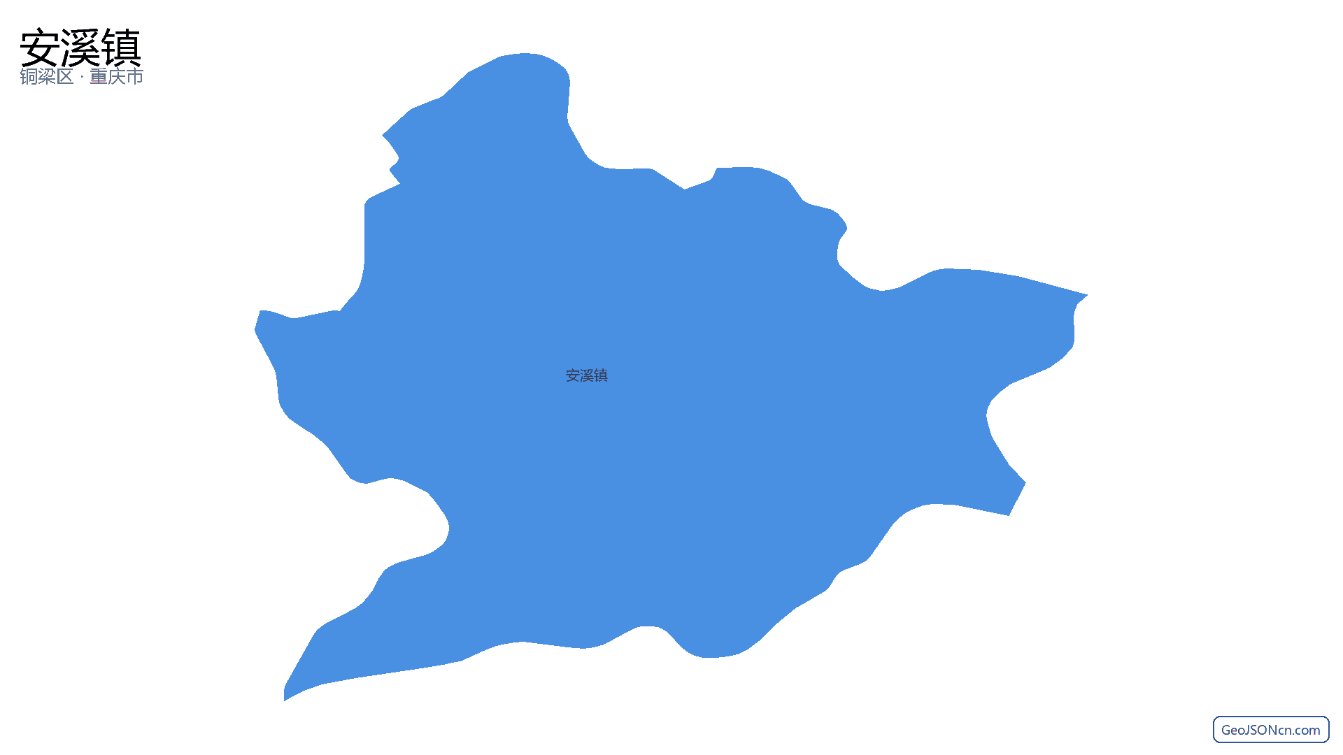 安溪镇行政区划边界地图（铜梁区·重庆市）,提供GeoJSON、SHP矢量边界数据下载及高清地图大图(PNG/JPG) - GeoJSONcn.com