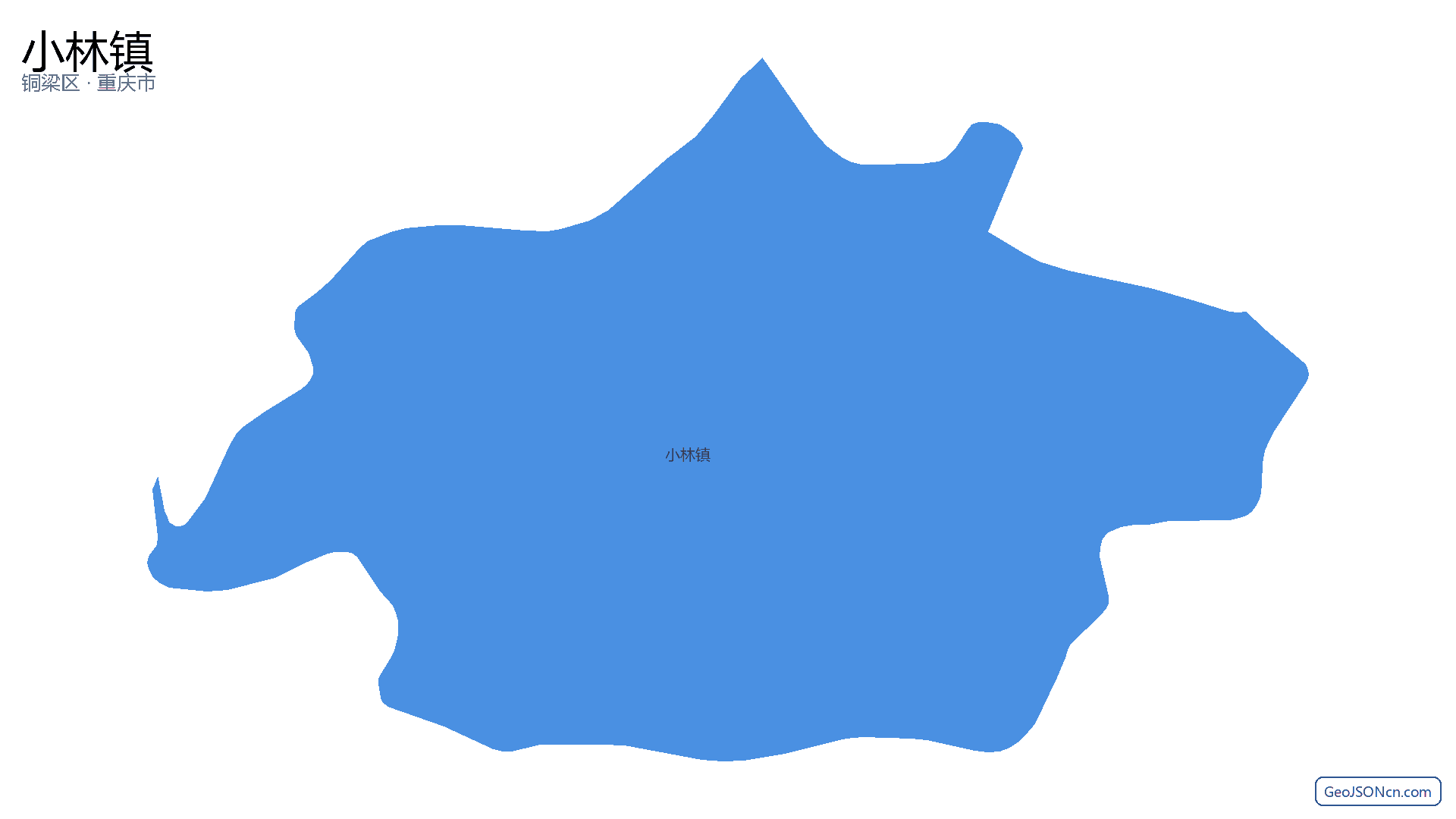 小林镇行政区划边界地图(铜梁区·重庆市),提供GeoJSON、SHP矢量边界数据下载及高清地图大图(PNG/JPG) - GeoJSONcn.com