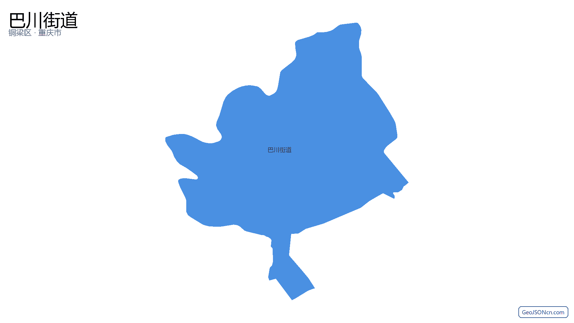 巴川街道行政区划边界地图(铜梁区·重庆市),提供GeoJSON、SHP矢量边界数据下载及高清地图大图(PNG/JPG) - GeoJSONcn.com