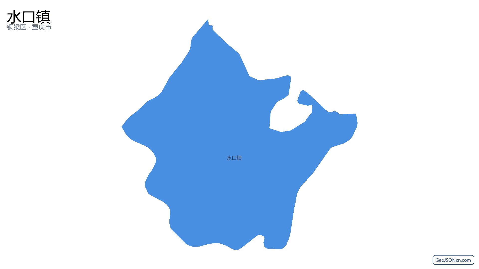 水口镇行政区划边界地图(铜梁区·重庆市),提供GeoJSON、SHP矢量边界数据下载及高清地图大图(PNG/JPG) - GeoJSONcn.com