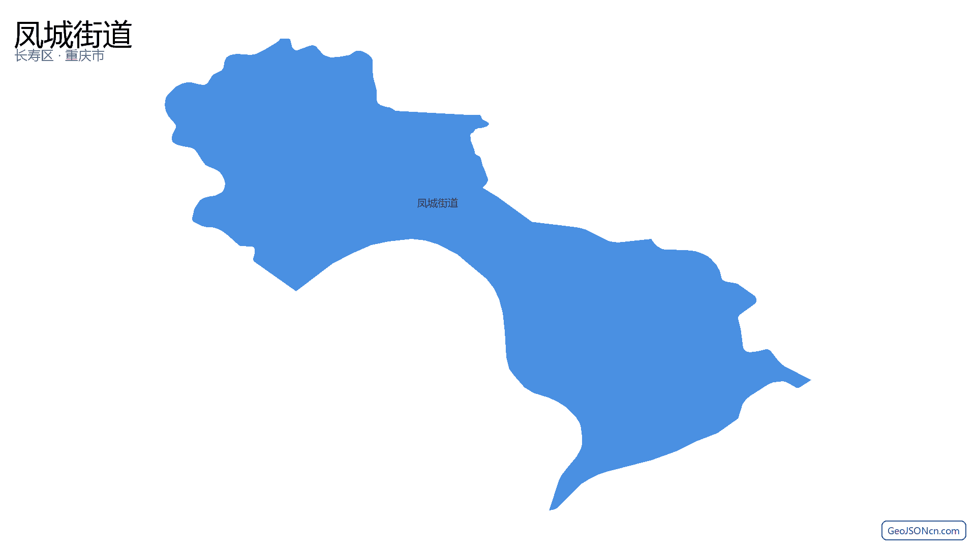 凤城街道行政区划边界地图(长寿区·重庆市),提供GeoJSON、SHP矢量边界数据下载及高清地图大图(PNG/JPG) - GeoJSONcn.com