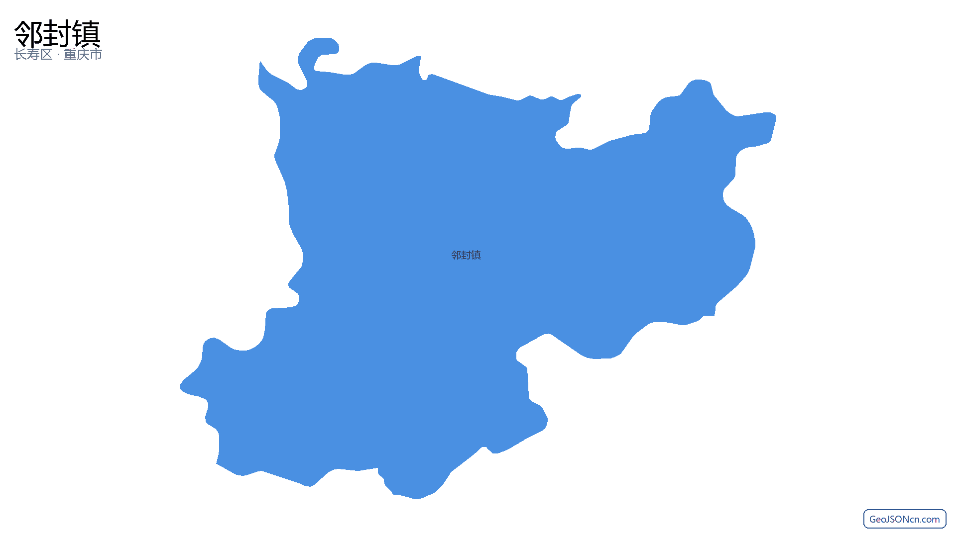 邻封镇行政区划边界地图（长寿区·重庆市）,提供GeoJSON、SHP矢量边界数据下载及高清地图大图(PNG/JPG) - GeoJSONcn.com